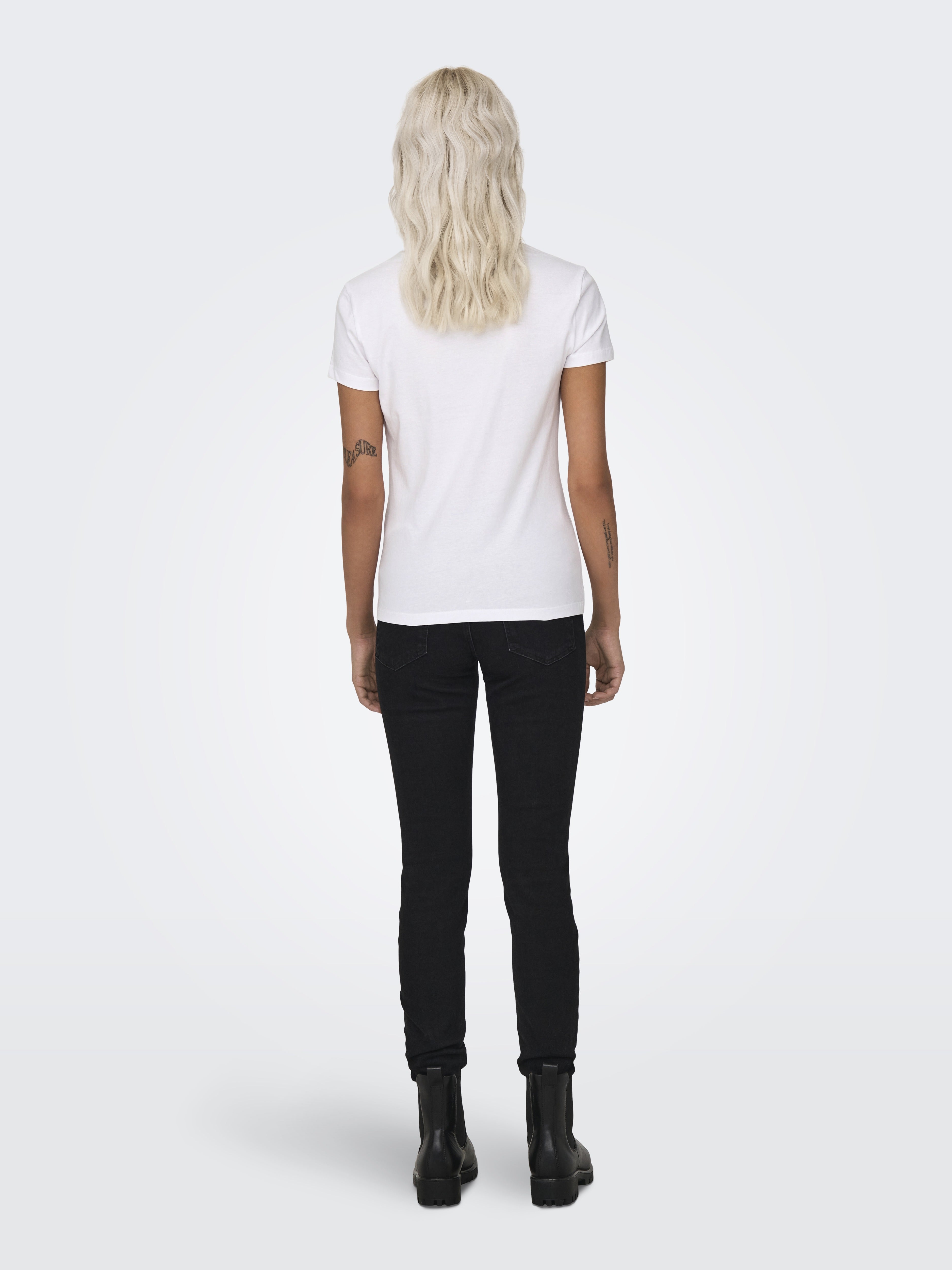 Only Damen T-Shirts Bright White/Ra