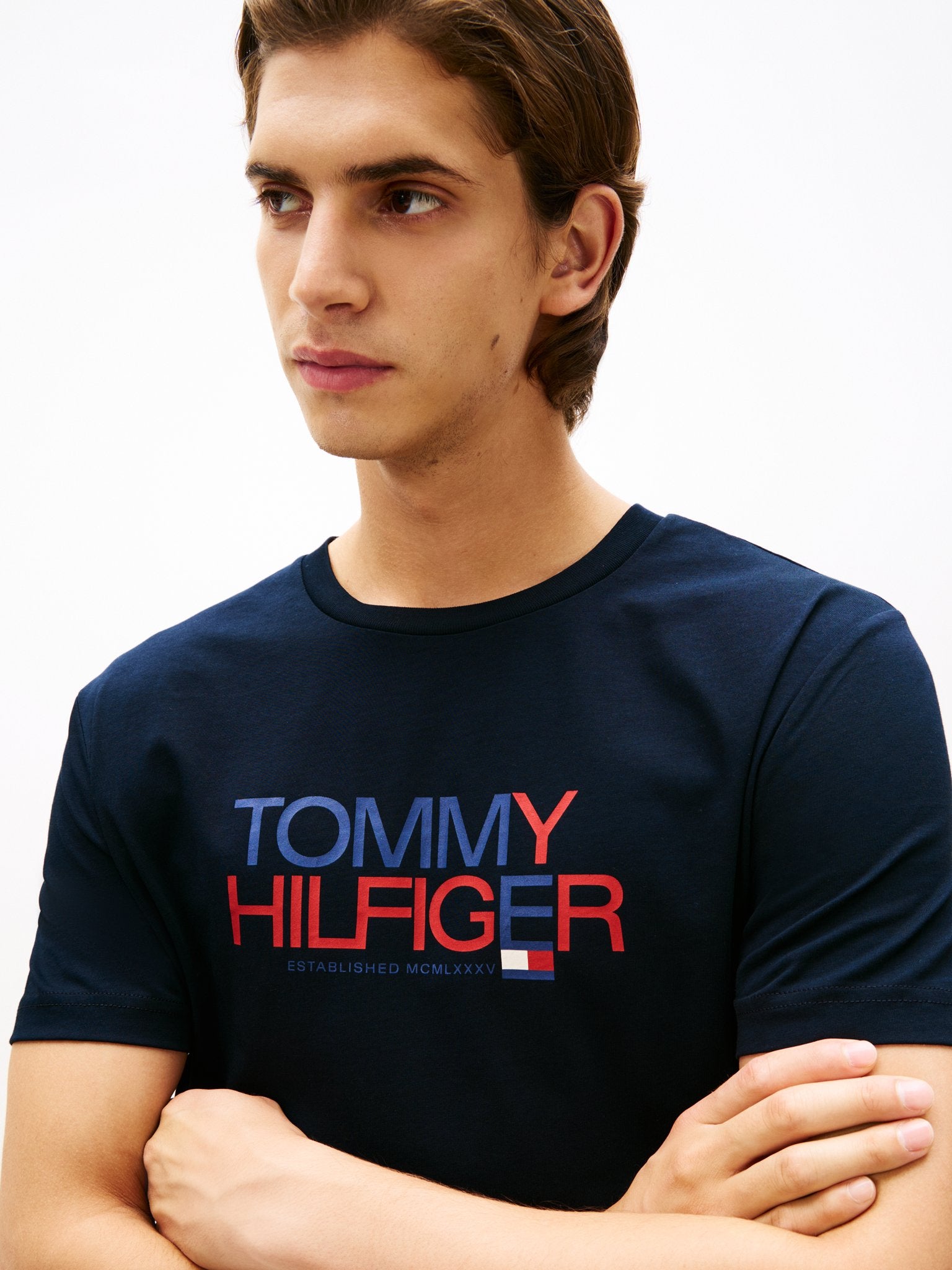 Tommy Hilfiger Herren T-Shirts kurz Dw Blue