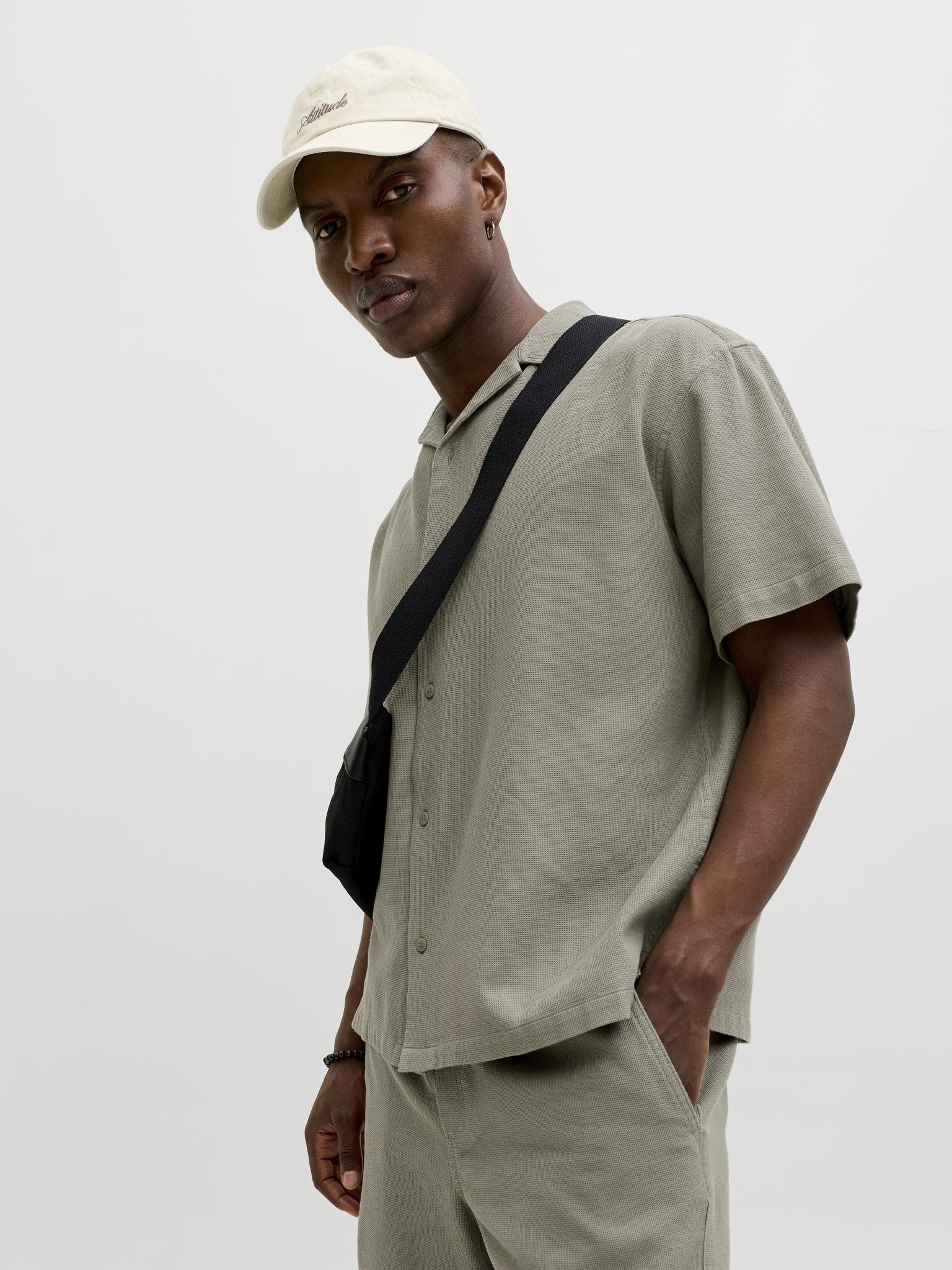 Jack & Jones Herren Hemden lang Vetiver