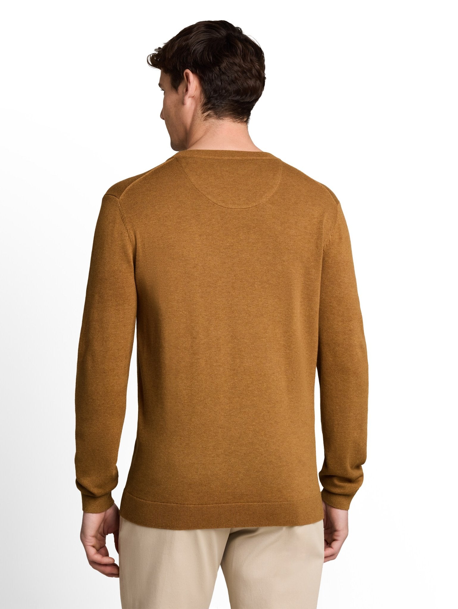 Tom Tailor Herren Pullover Dark Camel Mela
