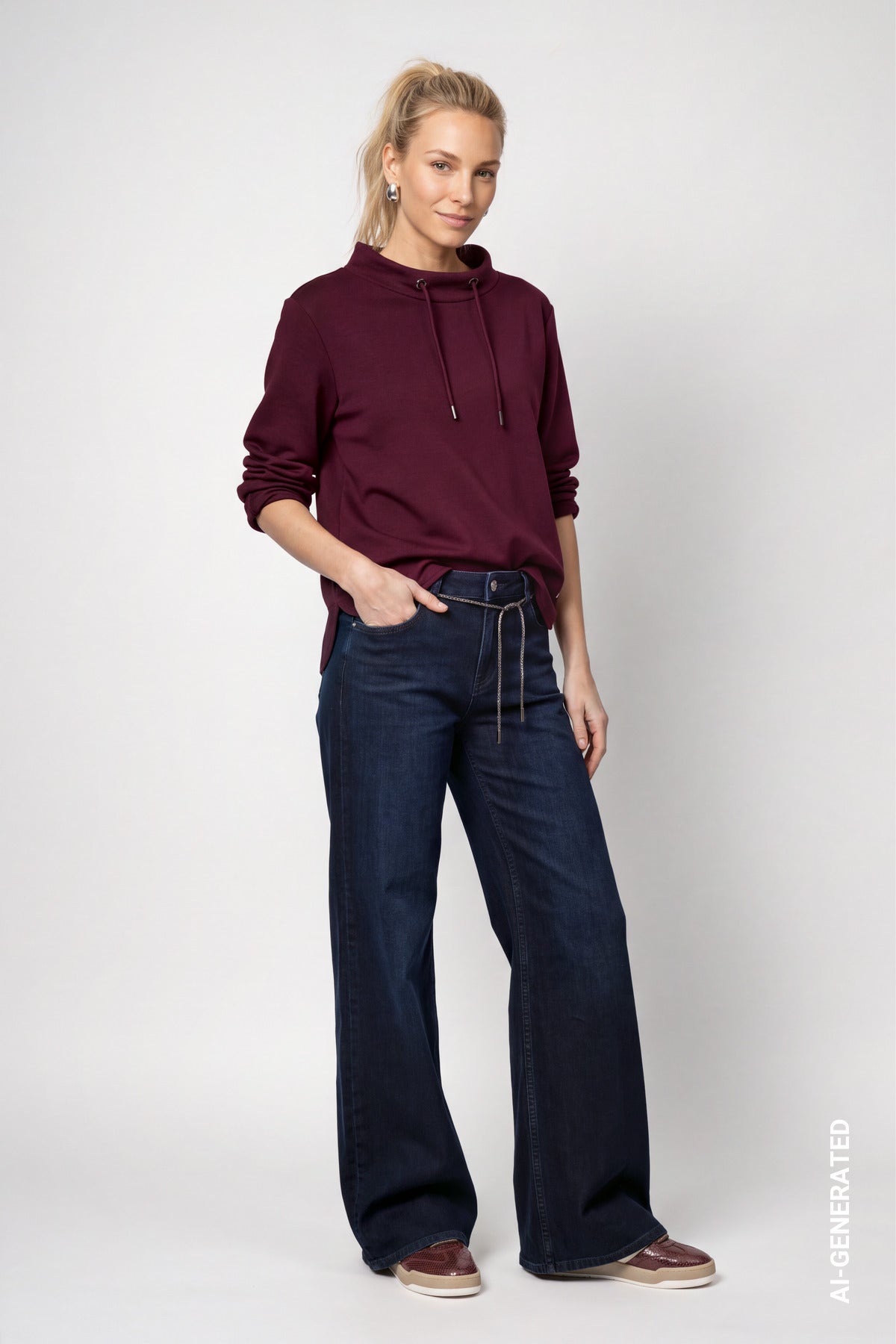 Monari Damen T-Shirts Dark Bordea