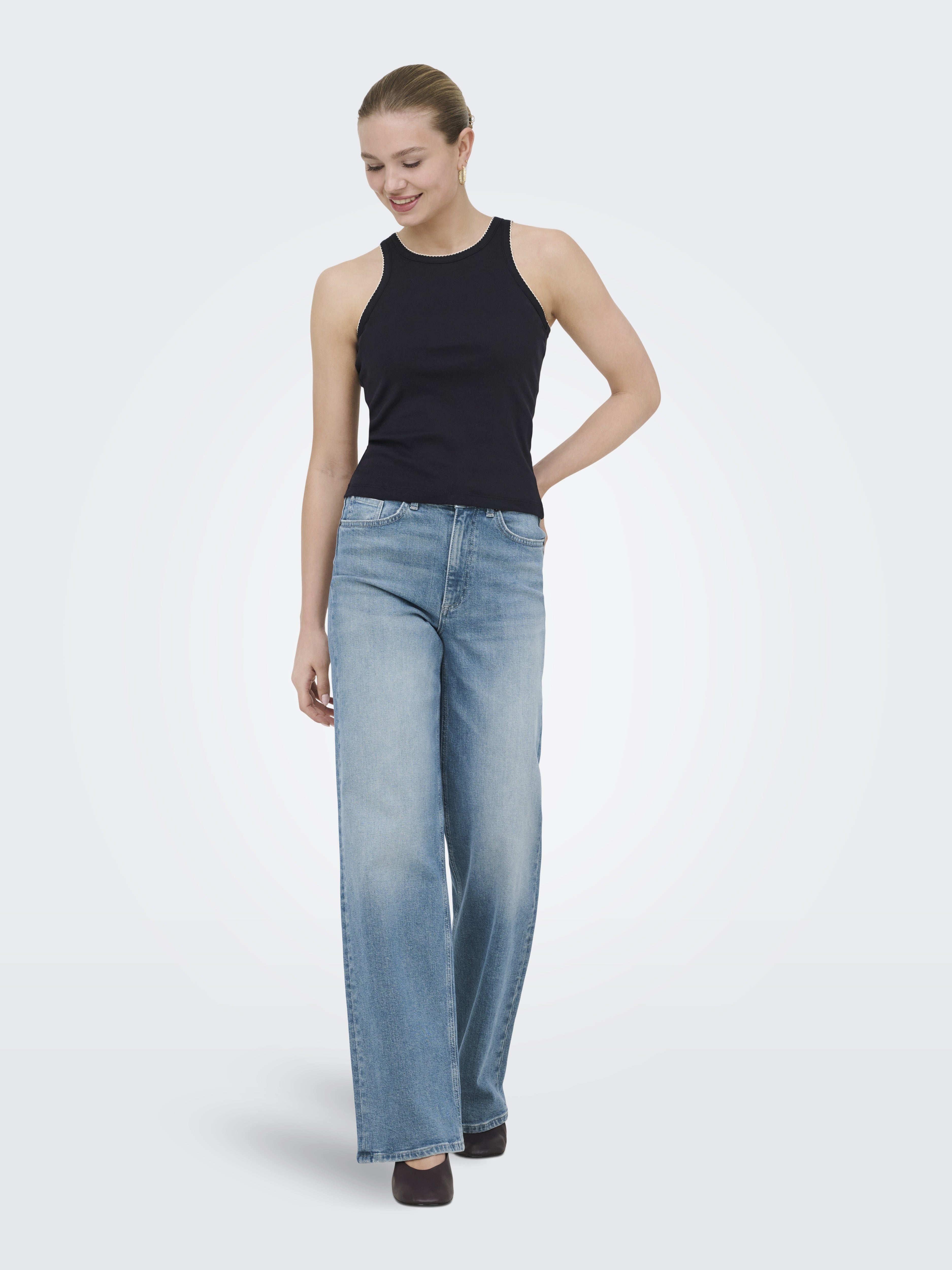 Only Damen Tops Black/Stitch Bi