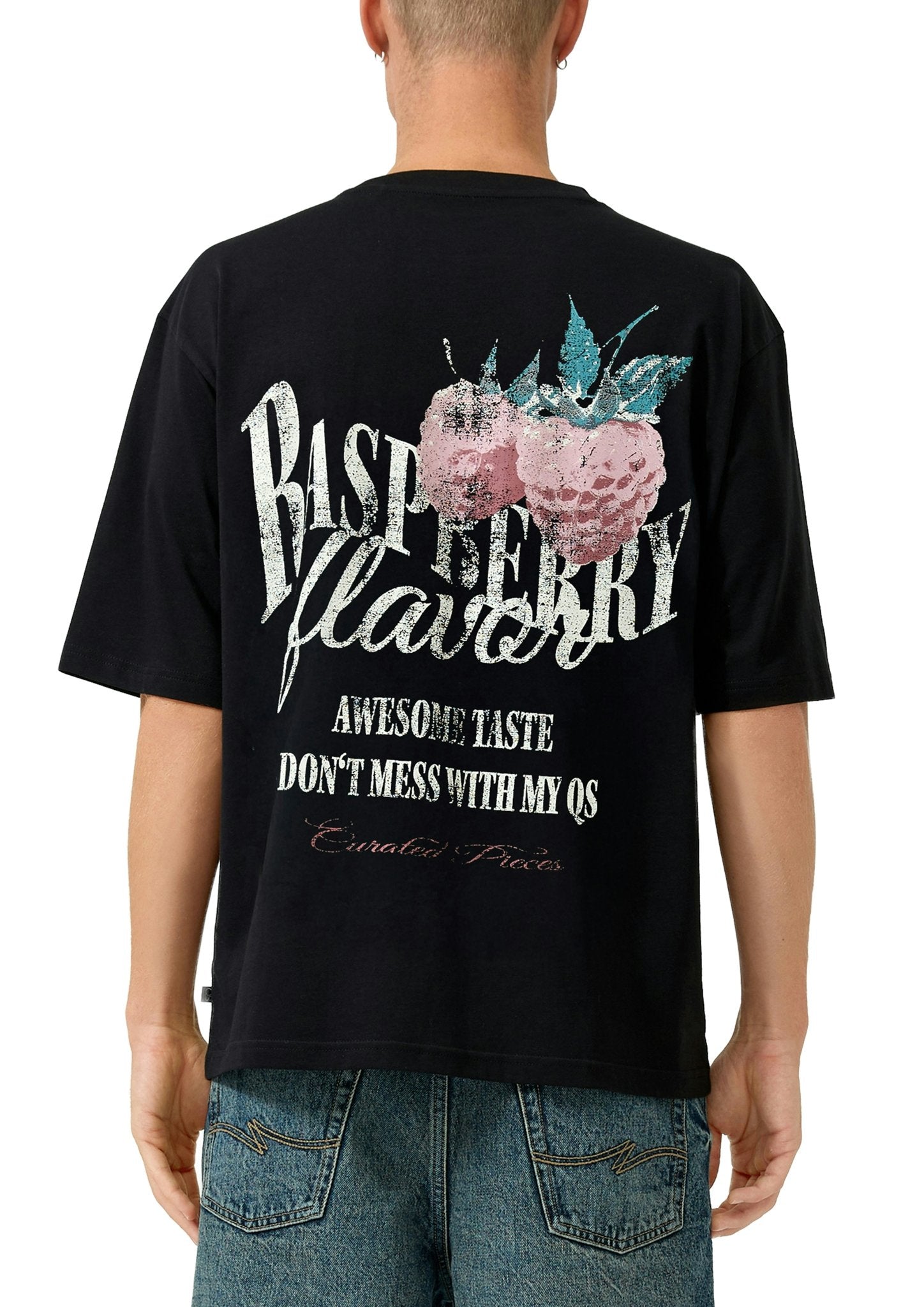 QS by S.Oliver Herren T-Shirts kurz Grey/Black