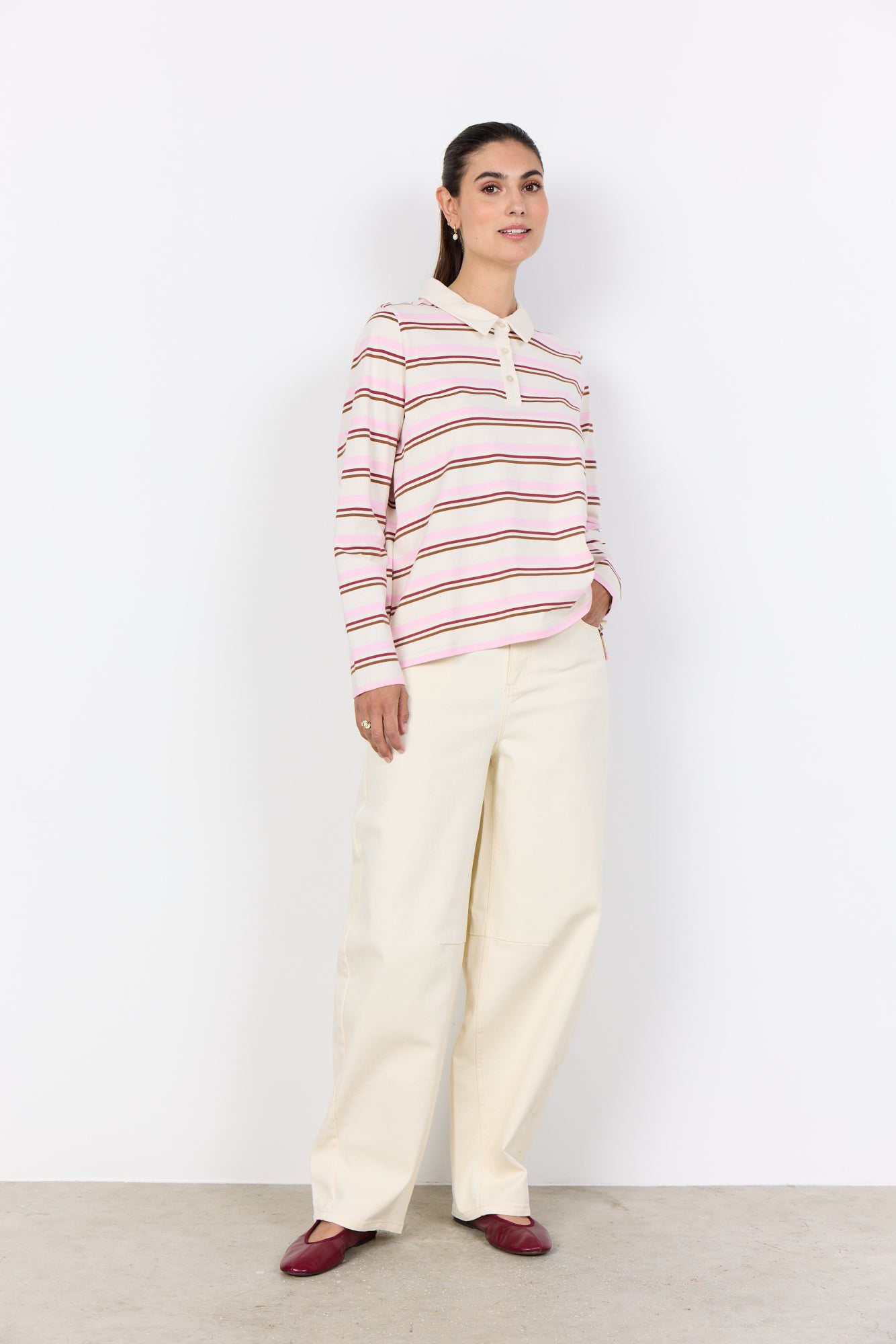 Soya Concept Damen Blusen kurz Rose Combi