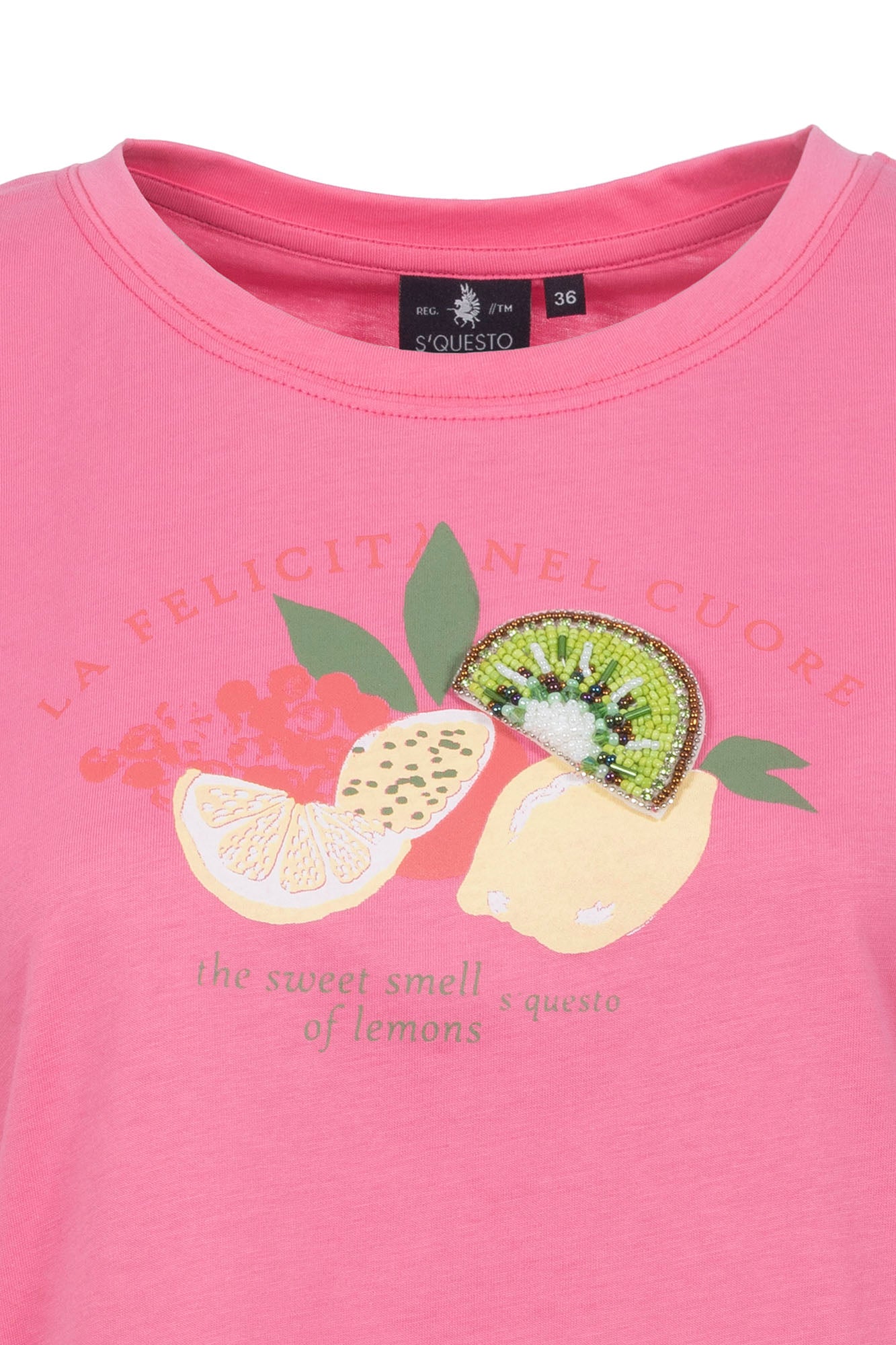 Soquesto Damen T-Shirts Mittelpink