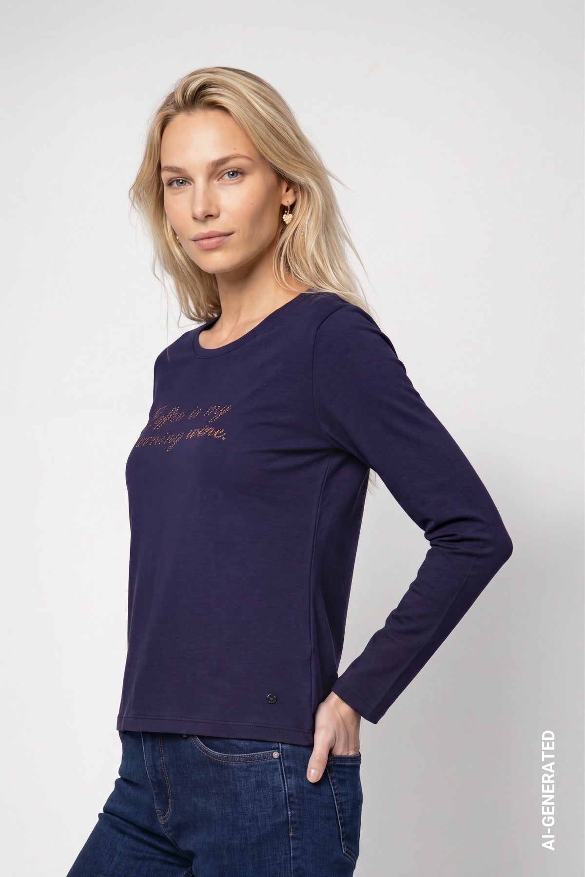 Monari Damen T-Shirts Dark Blue