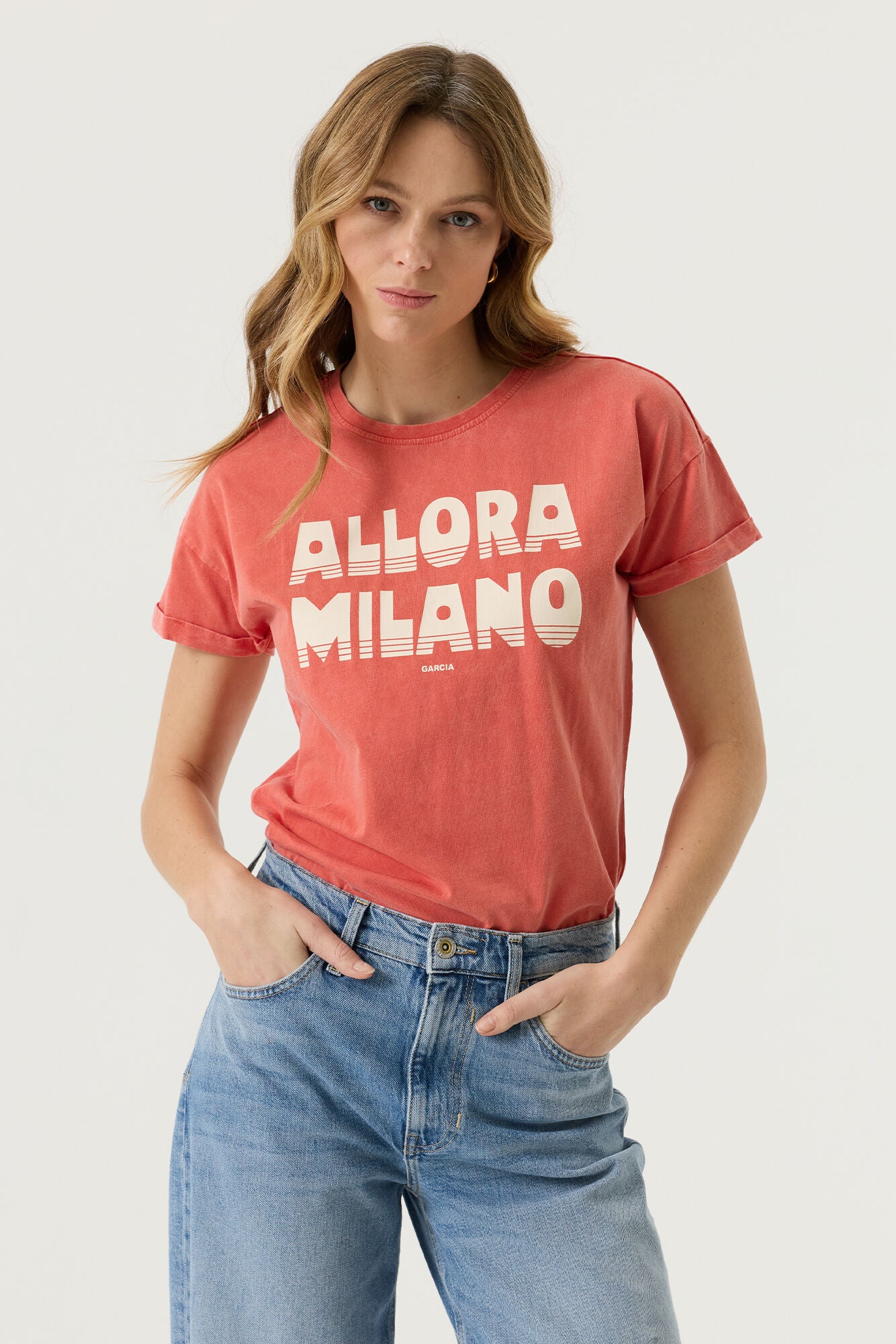 Garcia Damen T-Shirts Paprika