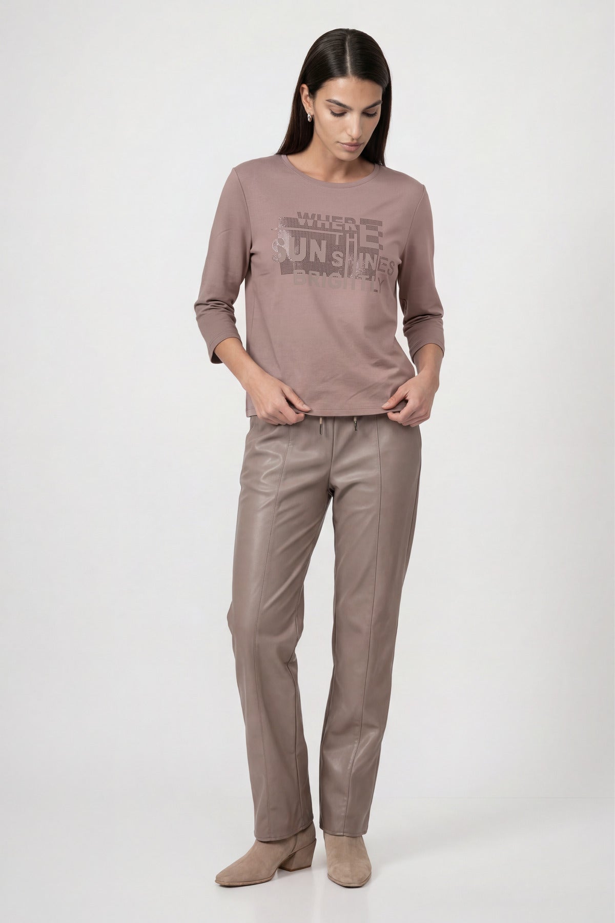 Monari Damen T-Shirts  Taupe