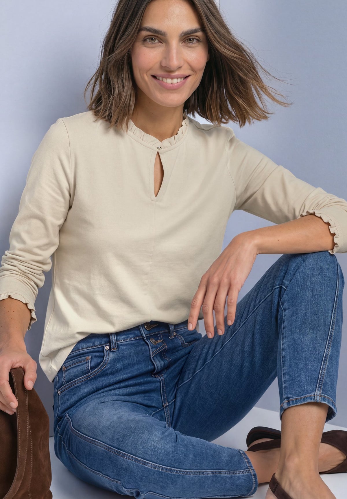 Street One Damen T-Shirts  Pure Beig