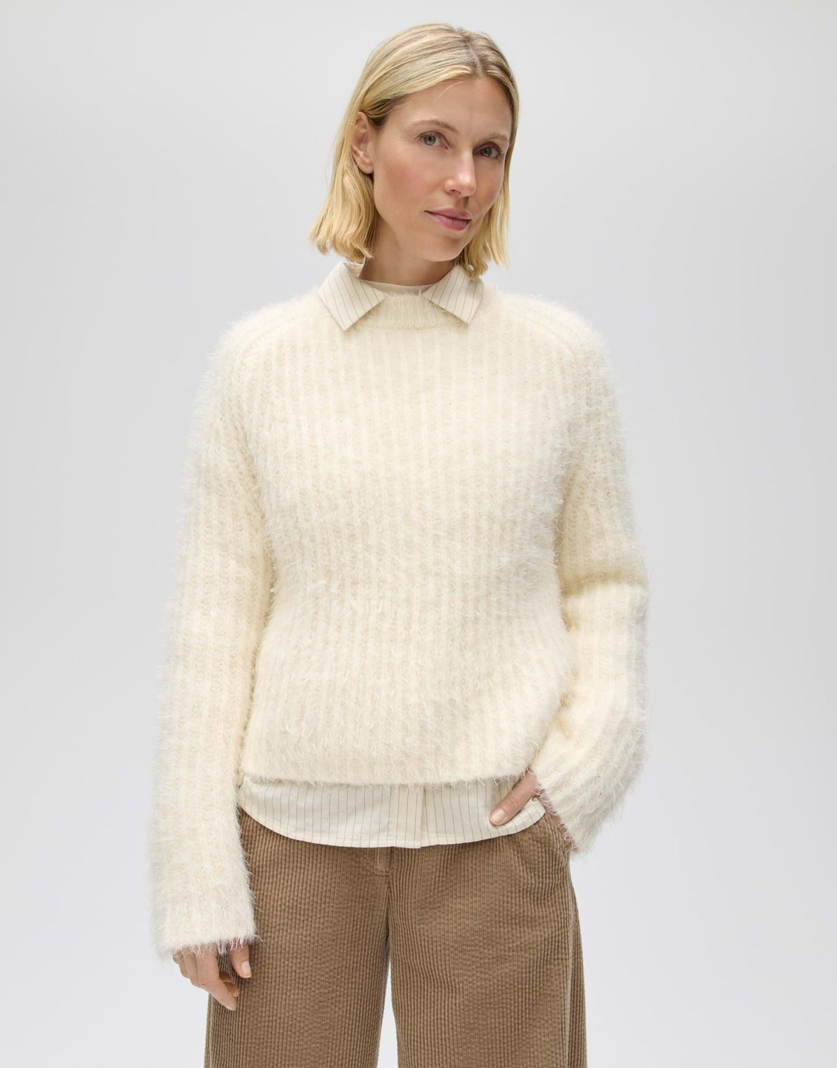 Opus Damen Pullover Soft Cream
