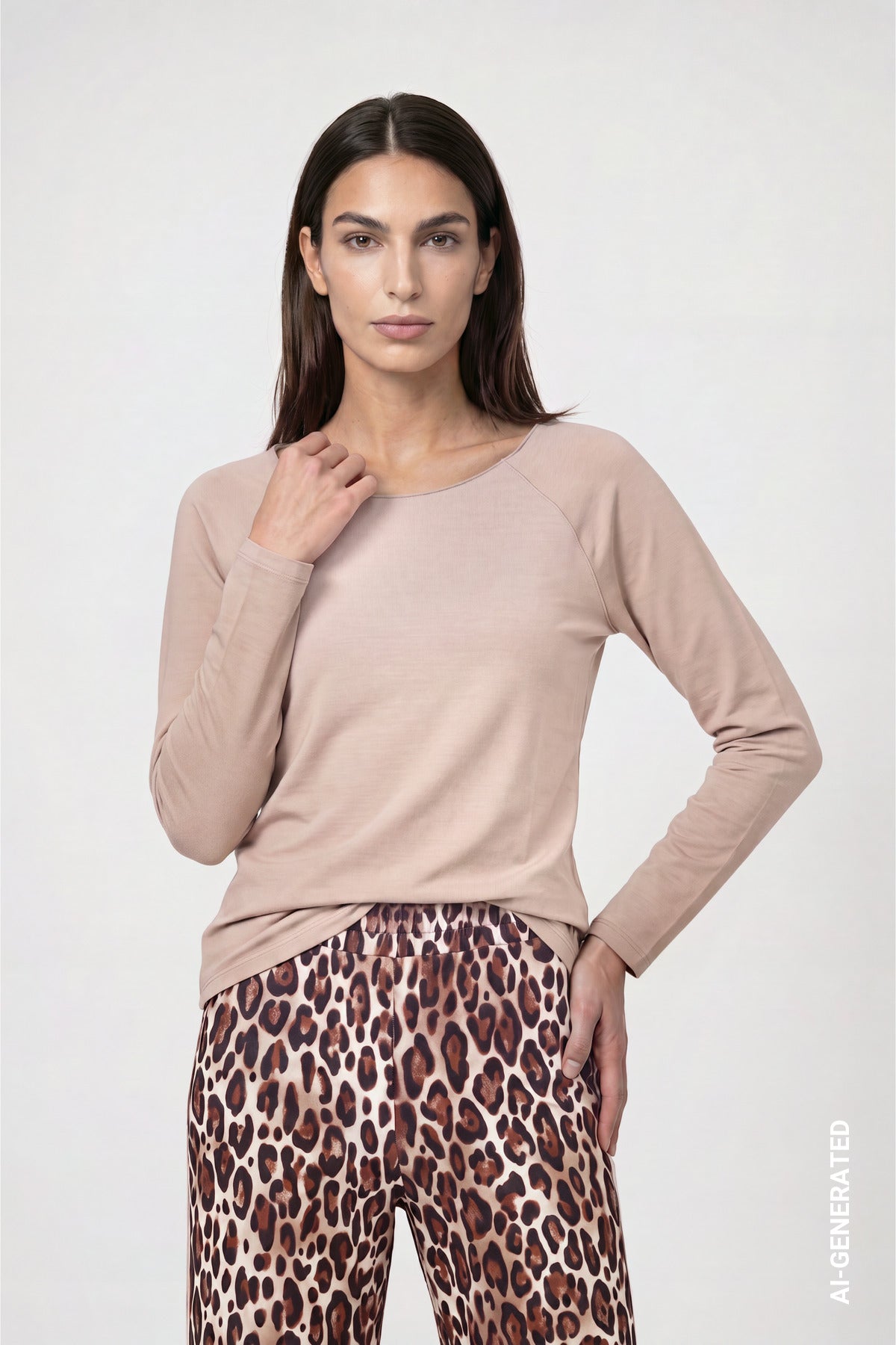 Monari Damen T-Shirts  Cappuccino