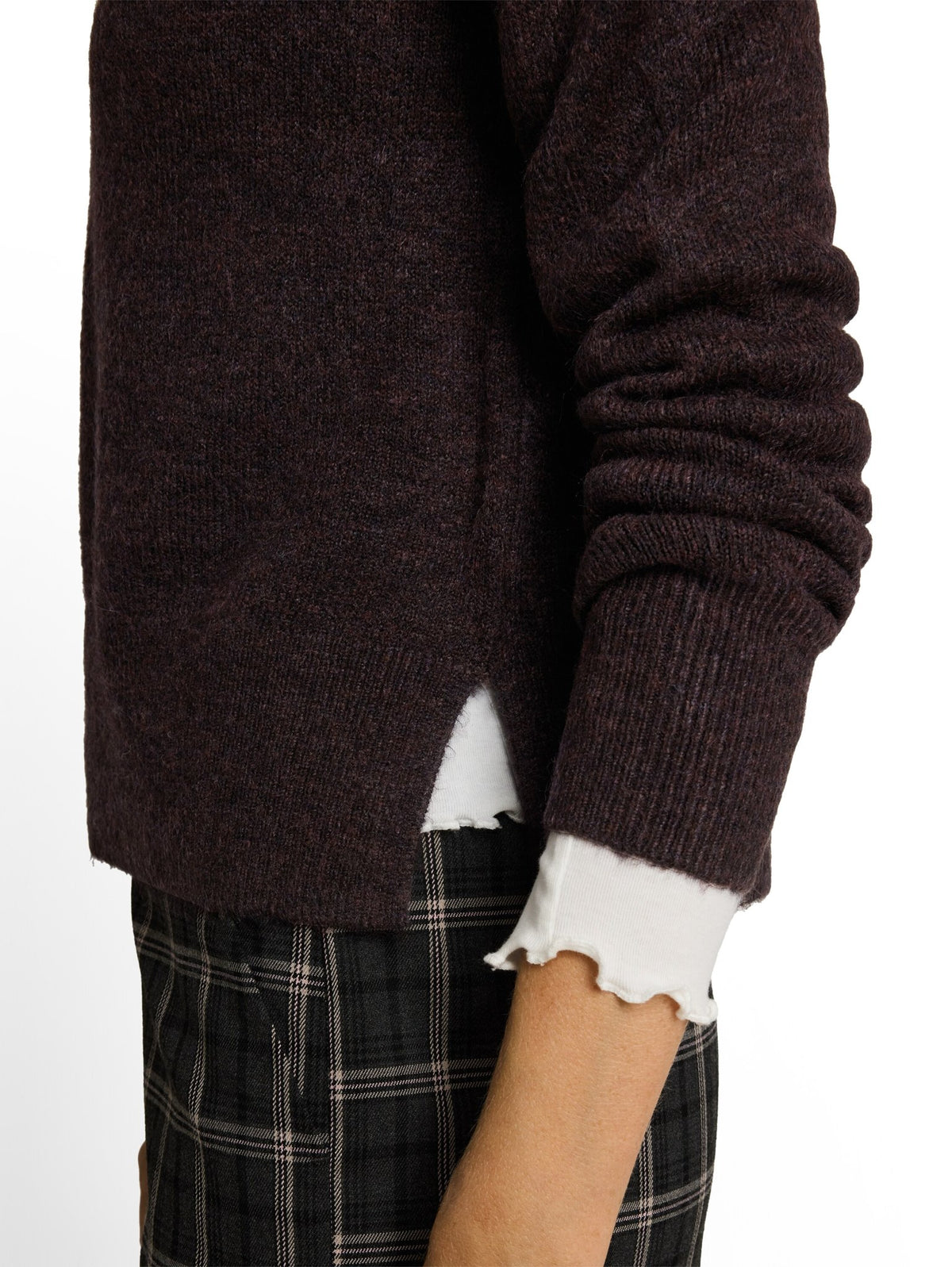 Tom Tailor denim Damen Pullover Dark Plum Melan
