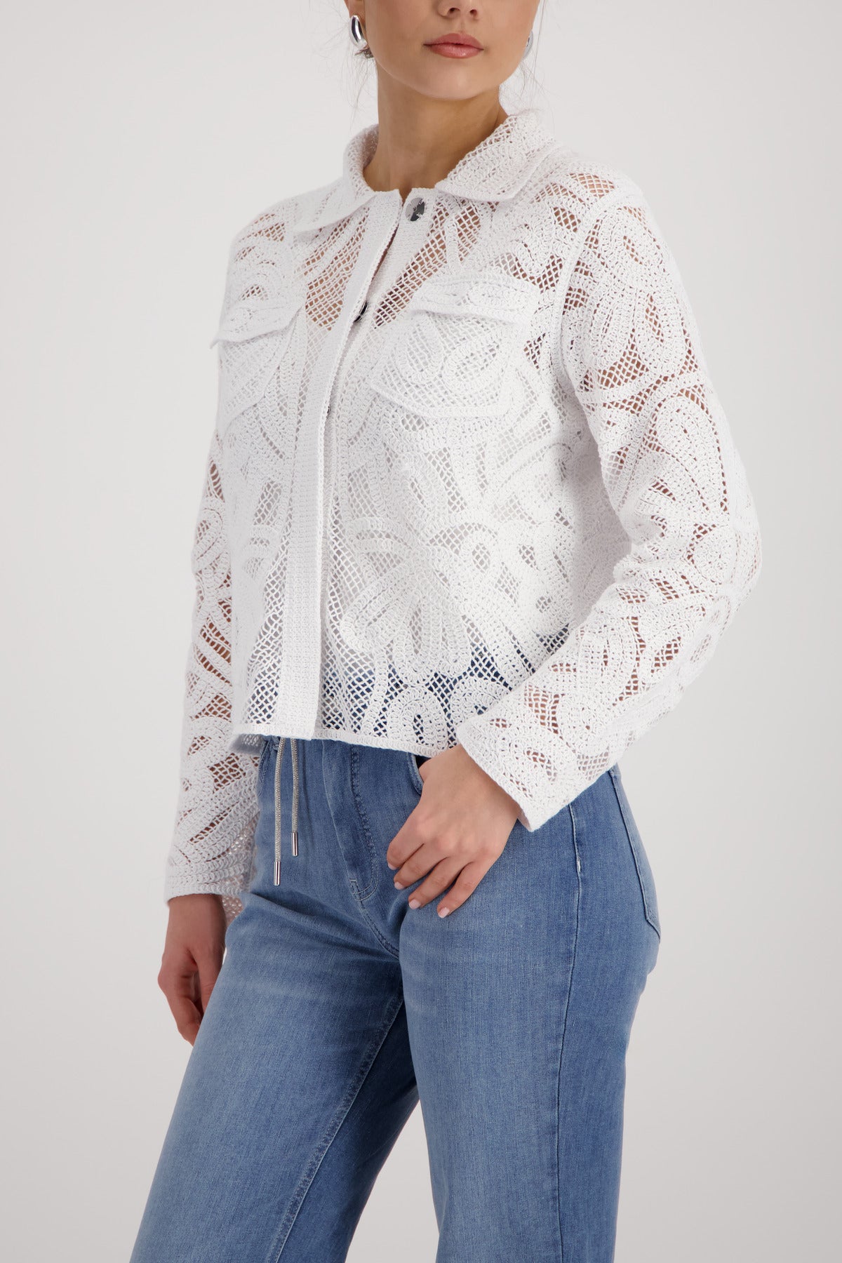 Monari Damen Strickjacken  Cream