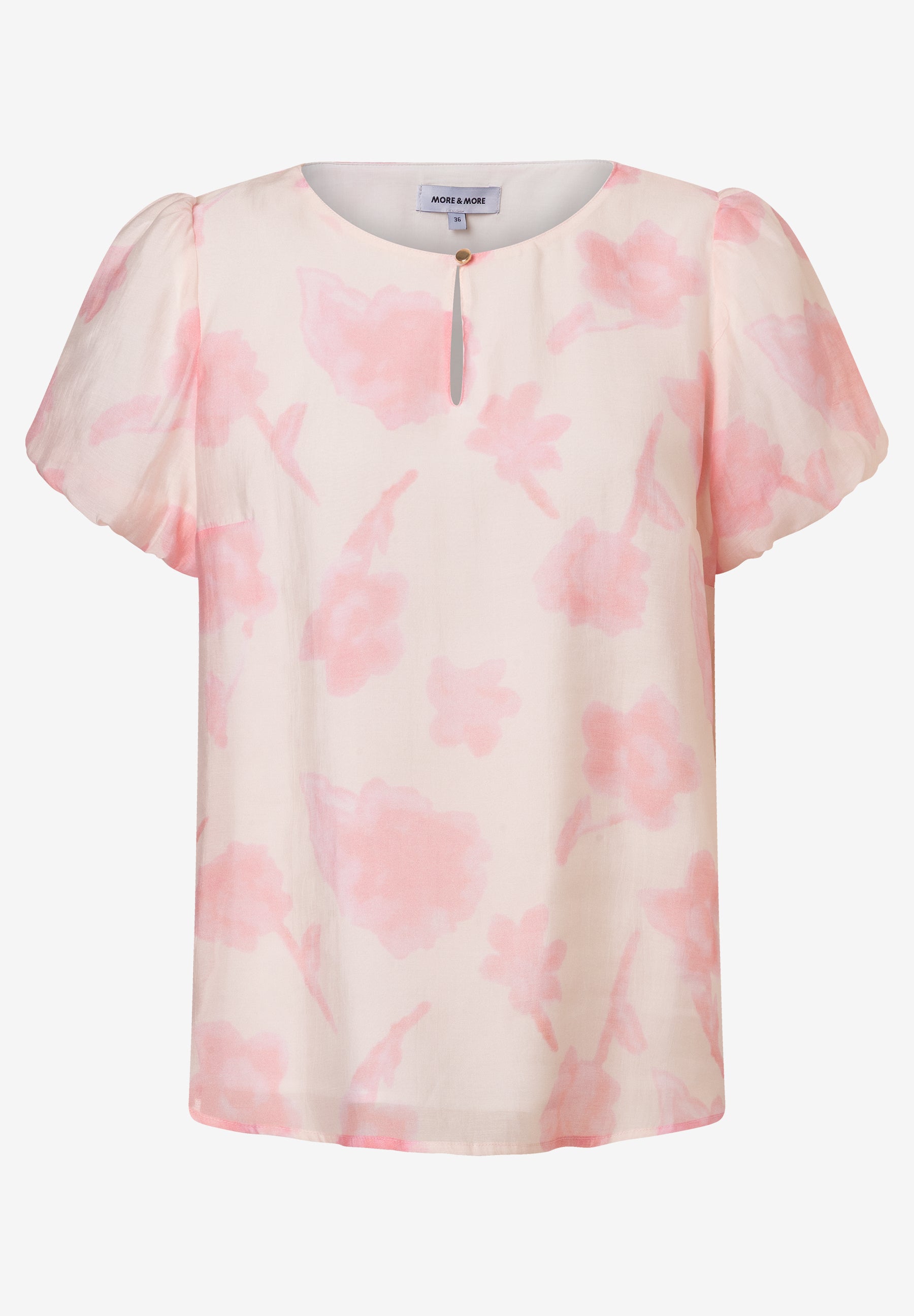 More & More Damen Blusen kurz  Soft Flowe