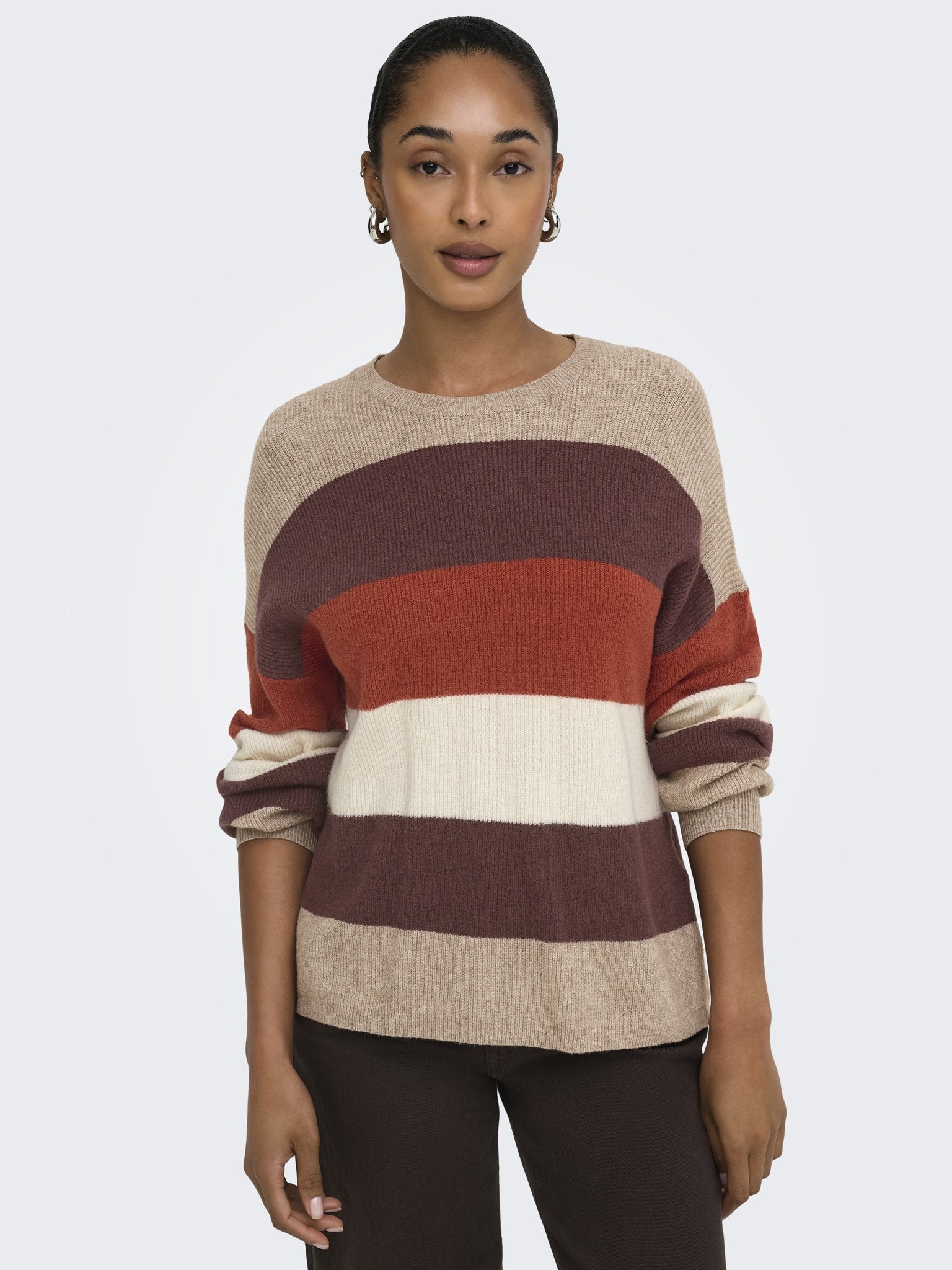 Only Damen Pullover Beige/Mel/Deep