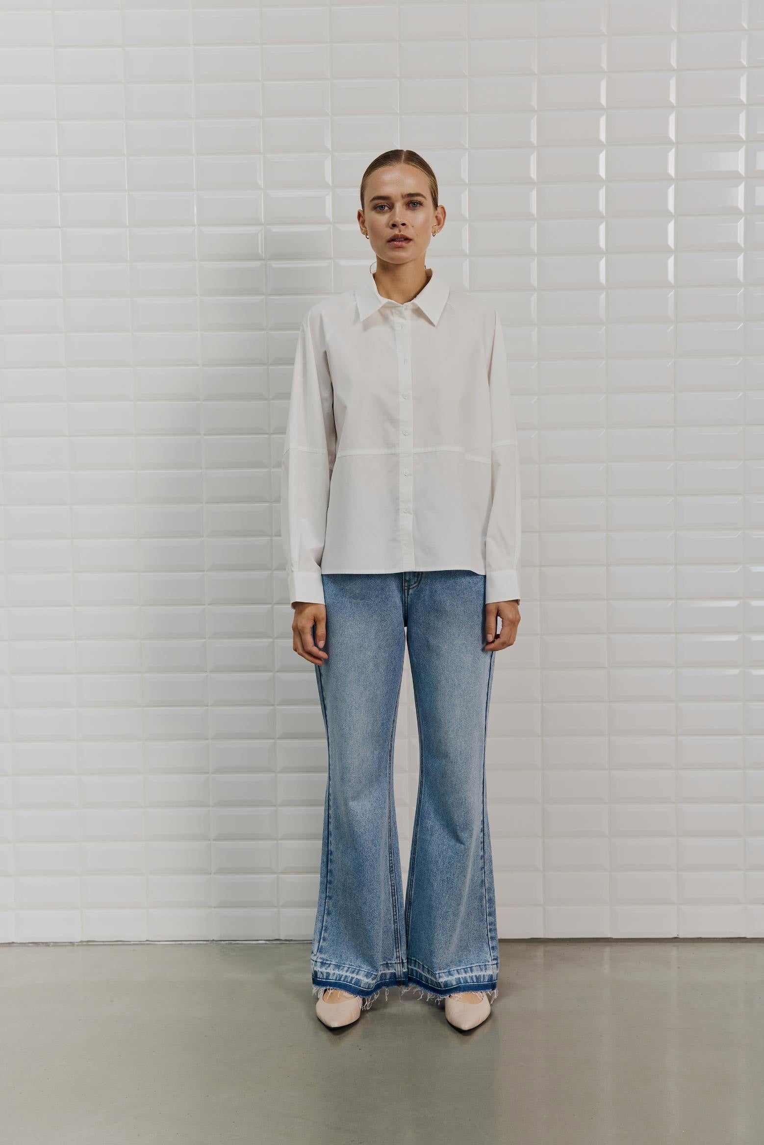 Withblack Damen Tops White
