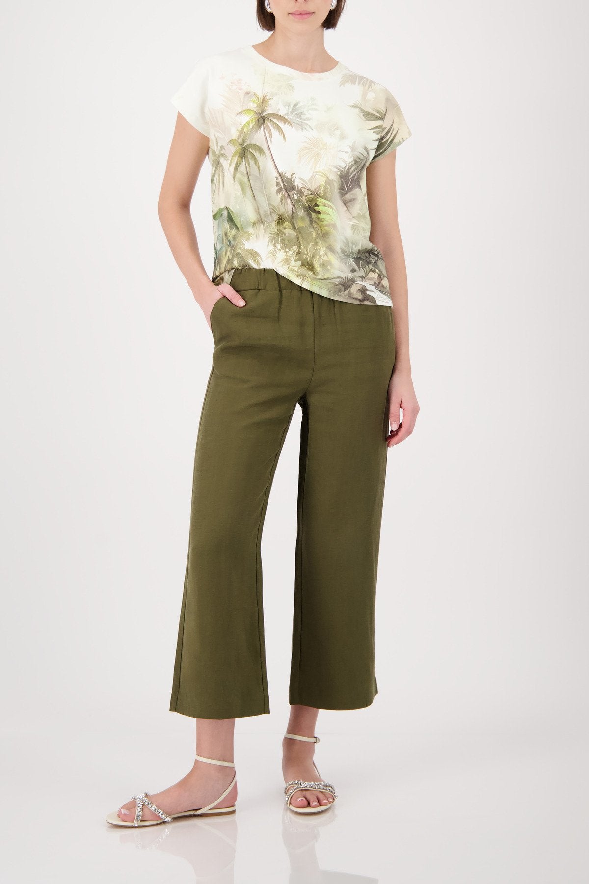 Monari Damen T-Shirts Olive Gemus