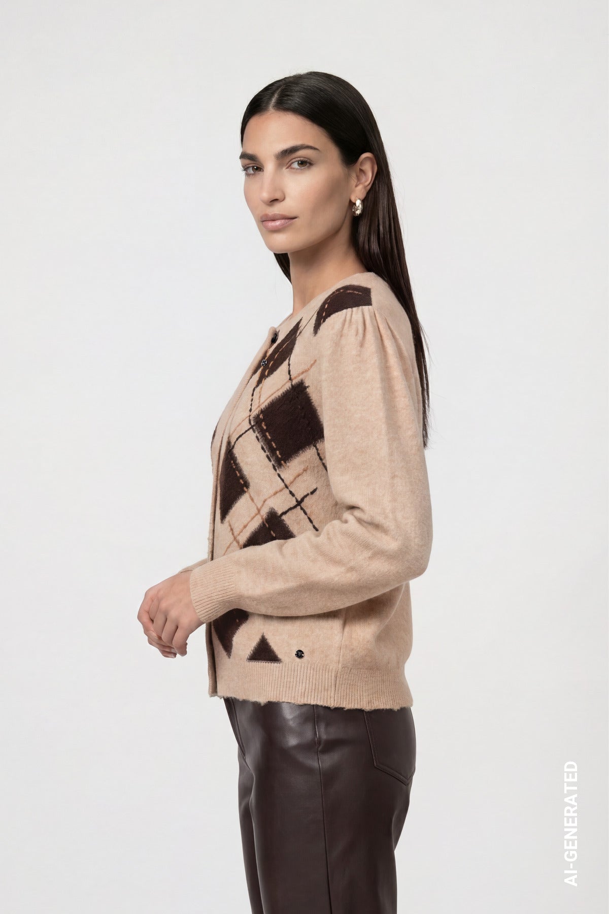 Monari Damen Strickjacken  Cappuccino