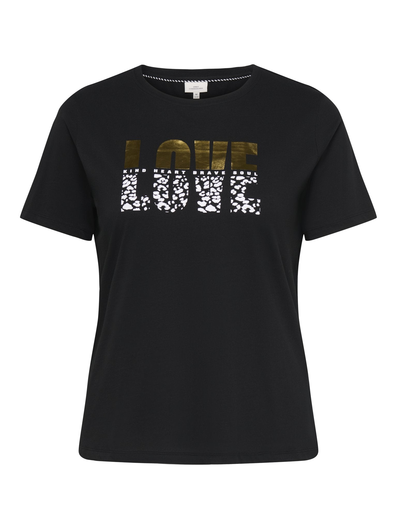 Only Caramkoma Damen T-Shirts Black/Love Leo