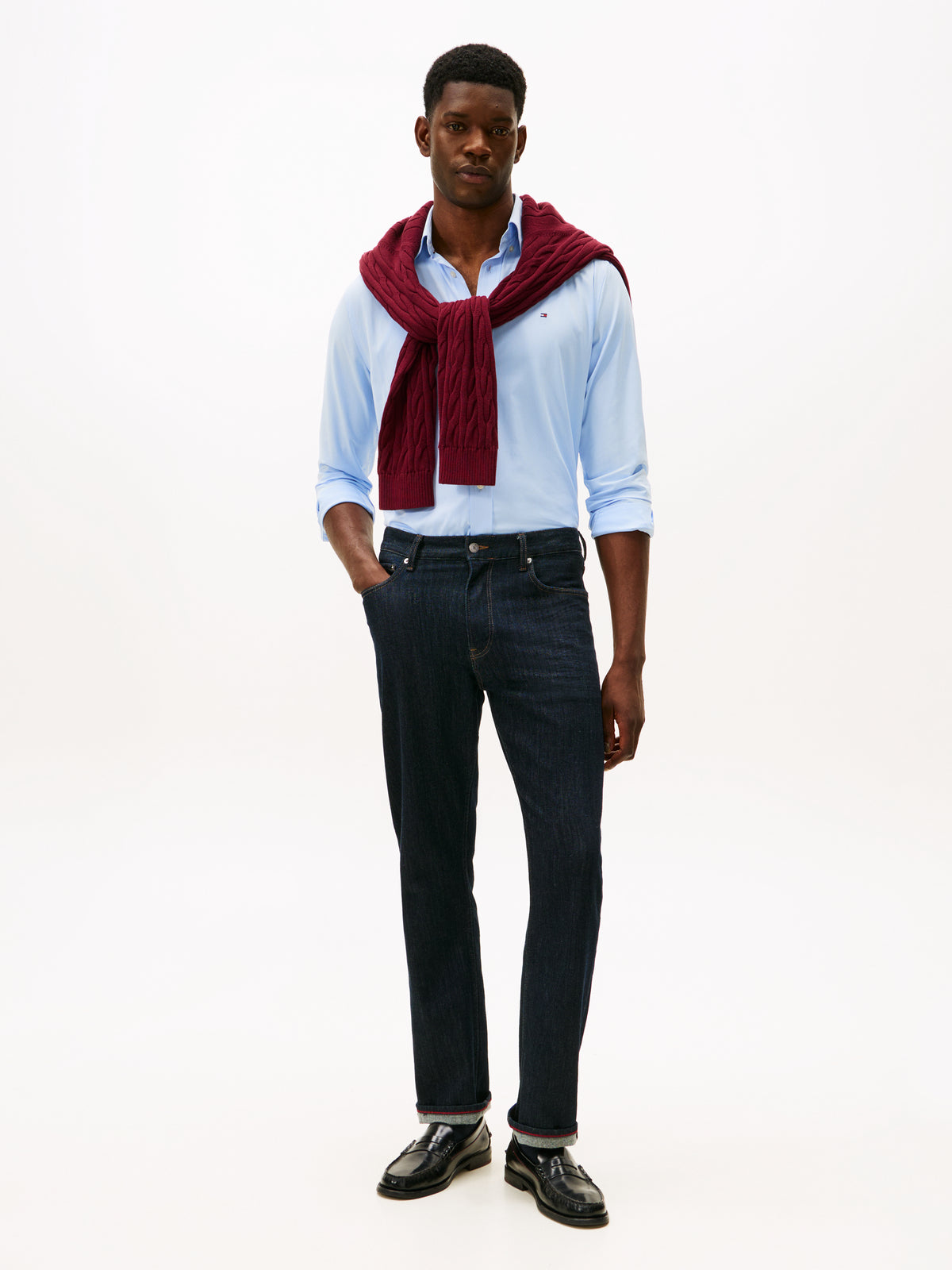 Tommy Hilfiger Herren Hemden Cq Blue