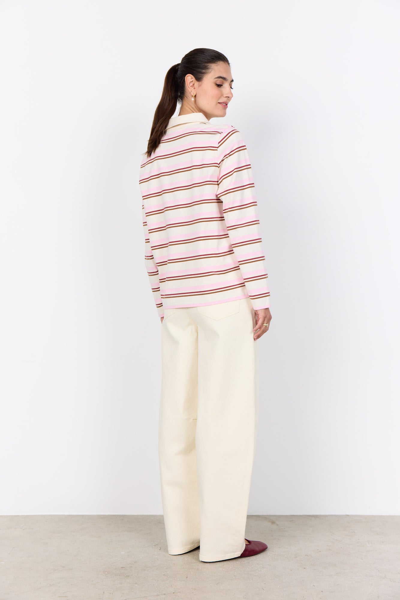 Soya Concept Damen Blusen kurz Rose Combi