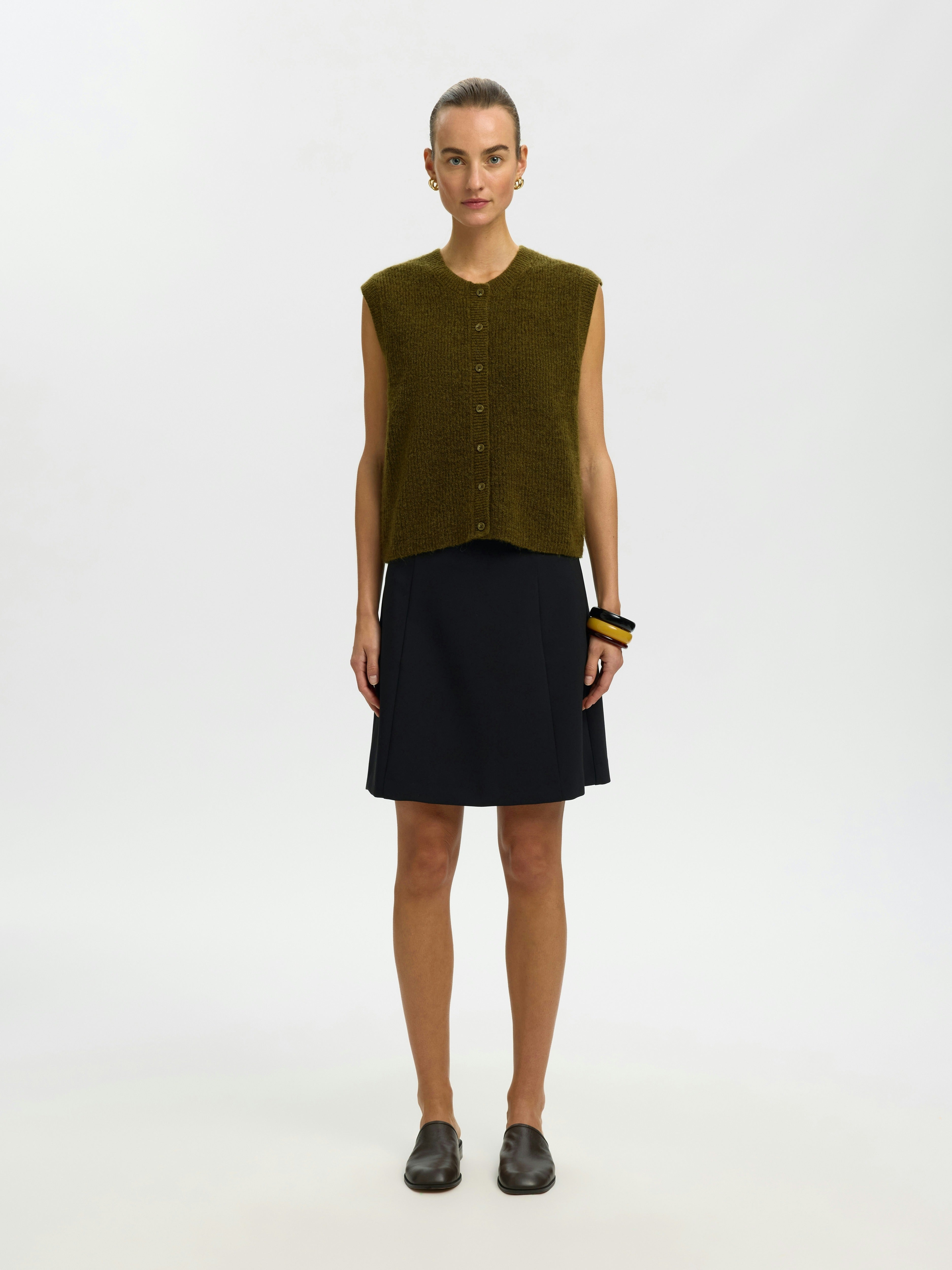 Selected Femme Damen Pullover Fir Green/Melan