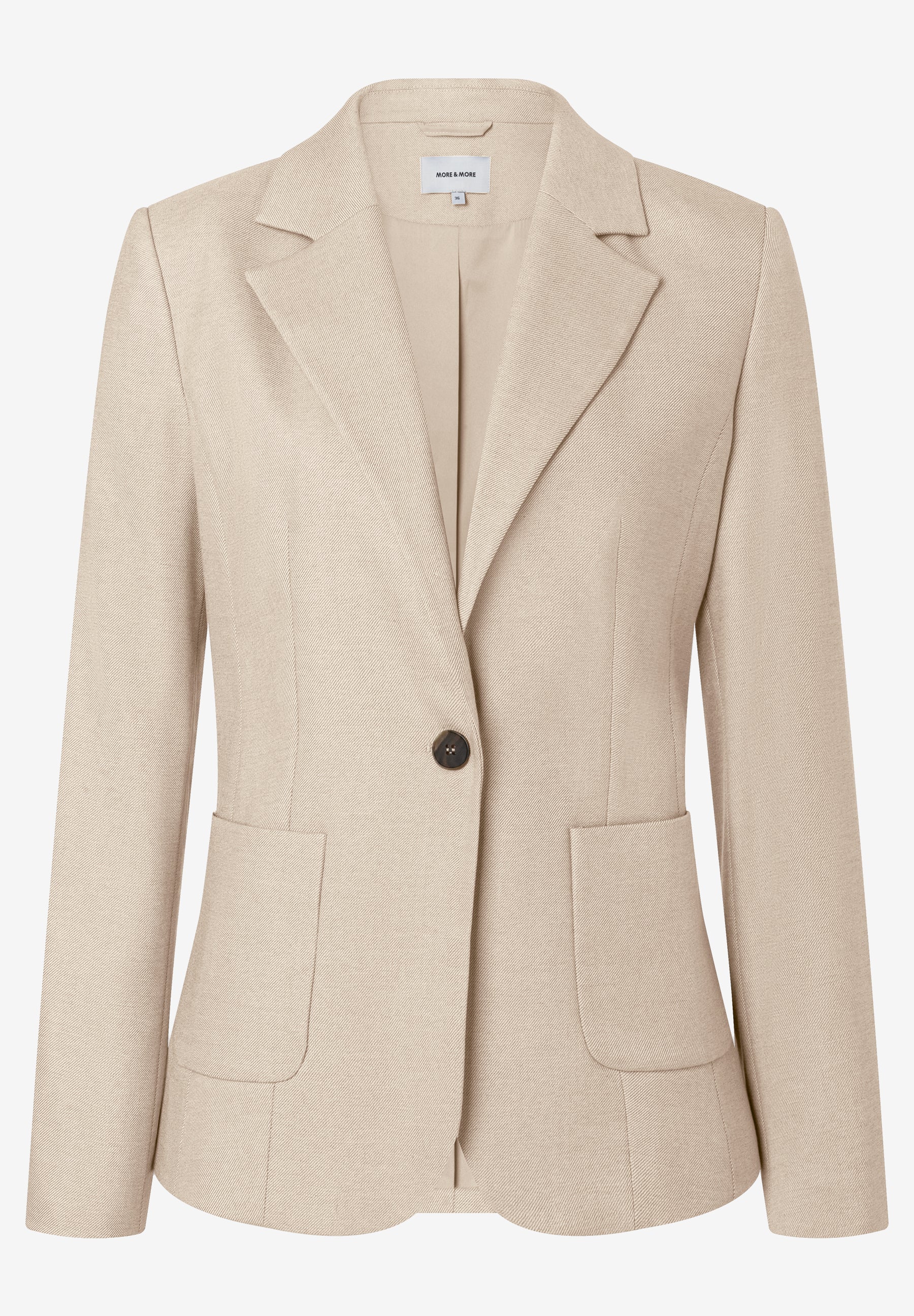 More & More Damen Blazer  Pale Stone