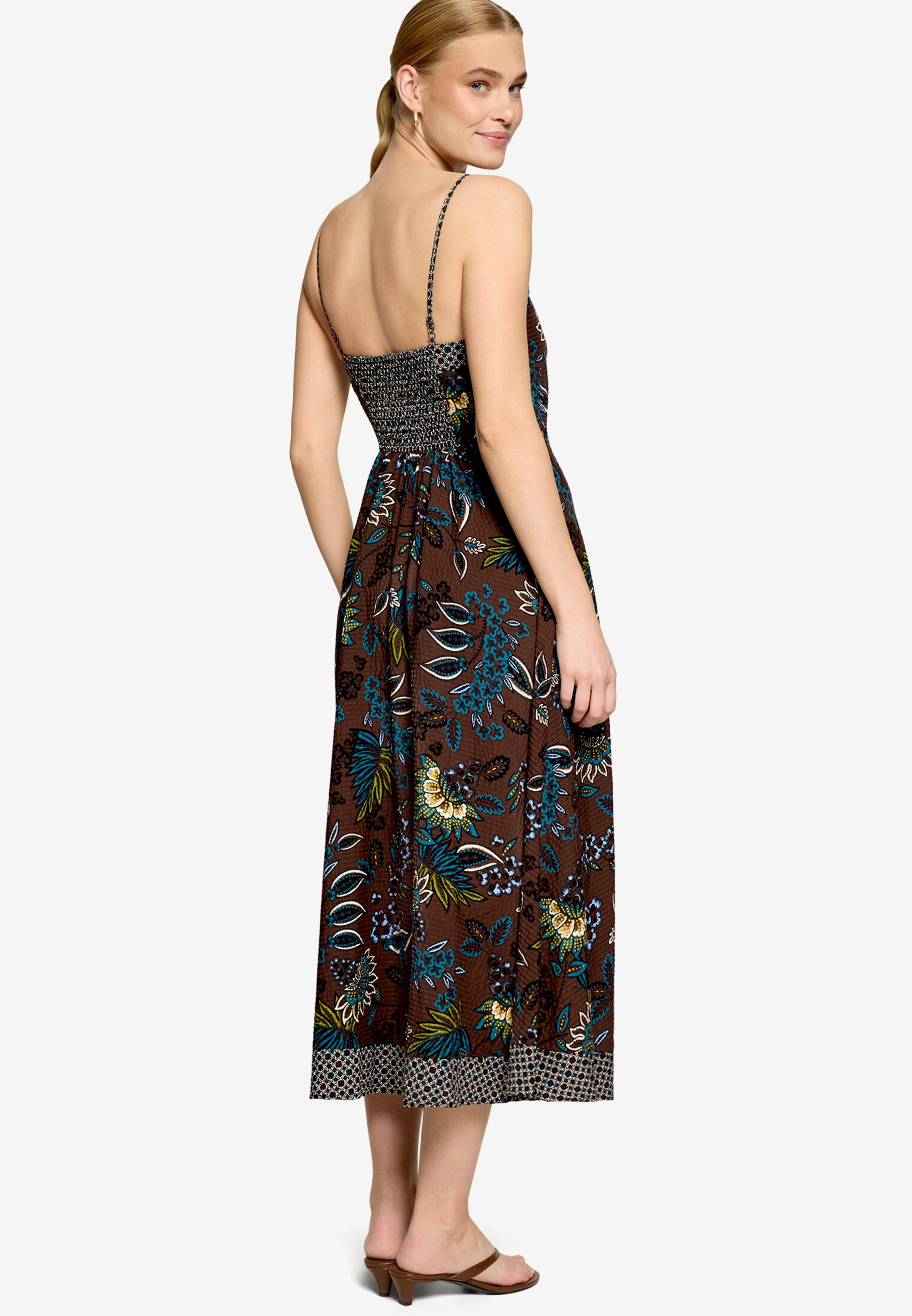 Zero Damen Kleider Brown/Petrol