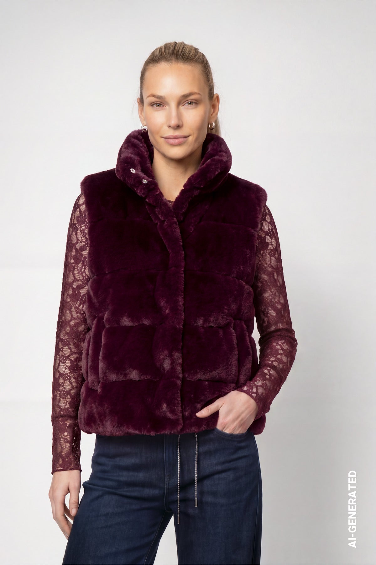 Monari Damen Outdoorwesten  Dark Bordea