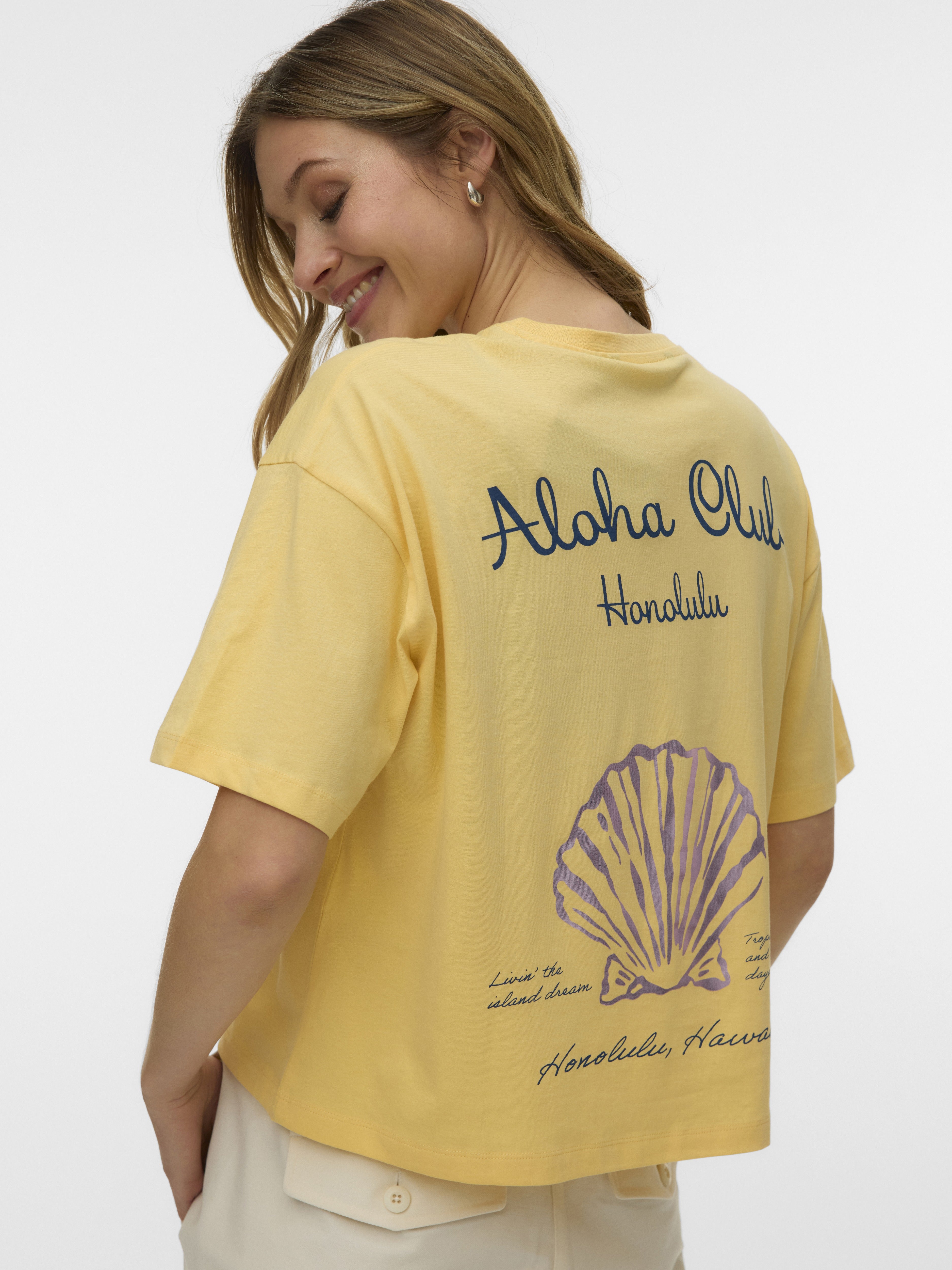 Vero Moda Damen T-Shirts Golden Haze/Alo