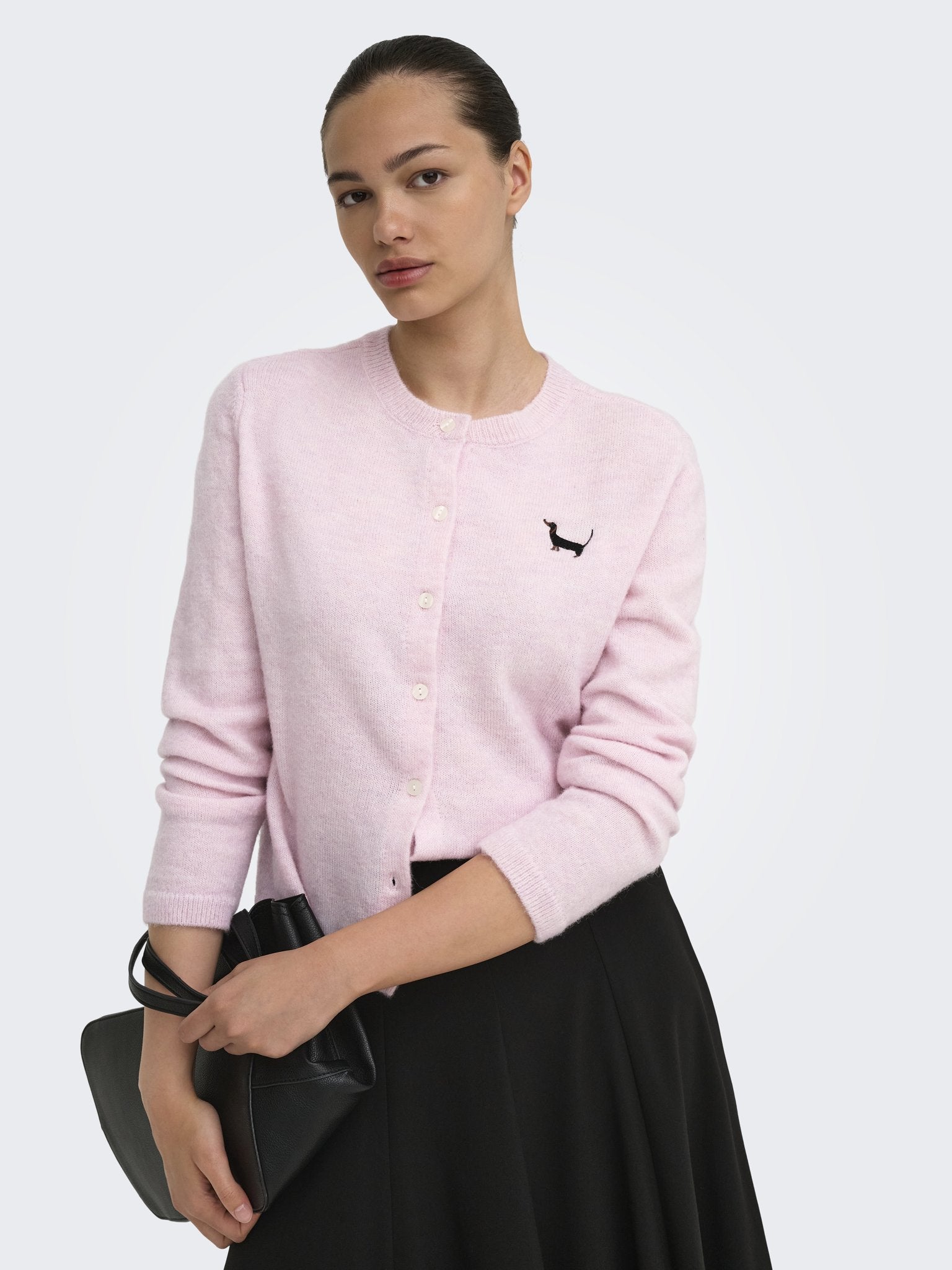 Only Damen Strickjacken Pale Lilac/Blac