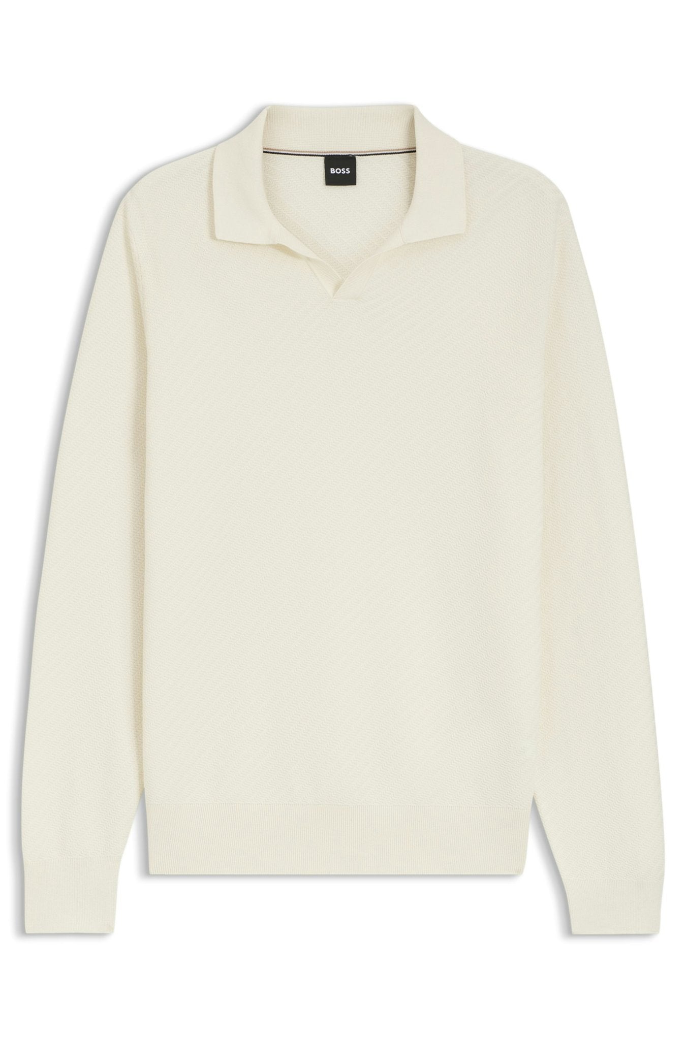 Boss Herren Pullover  Open White