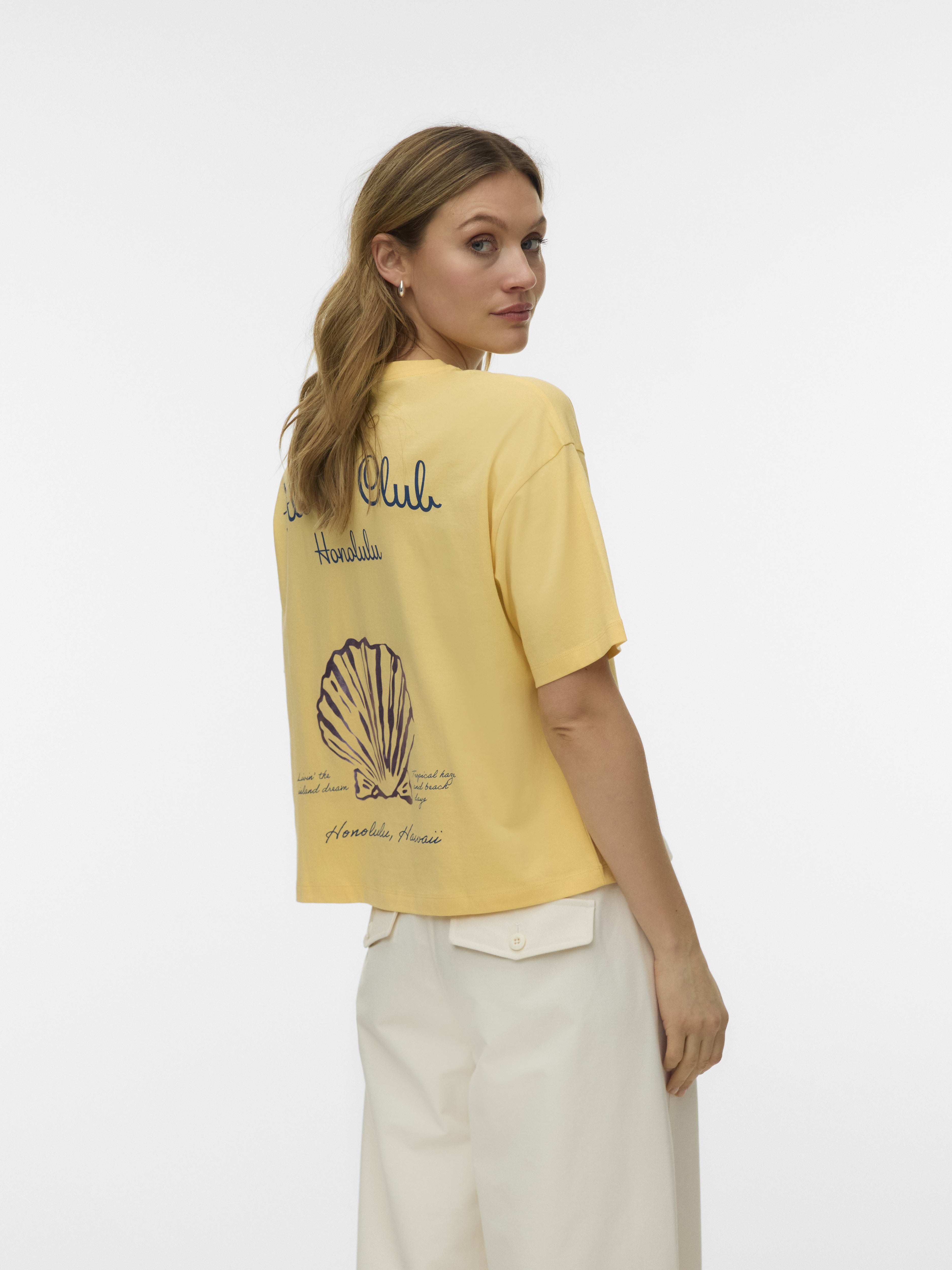 Vero Moda Damen T-Shirts Golden Haze/Alo