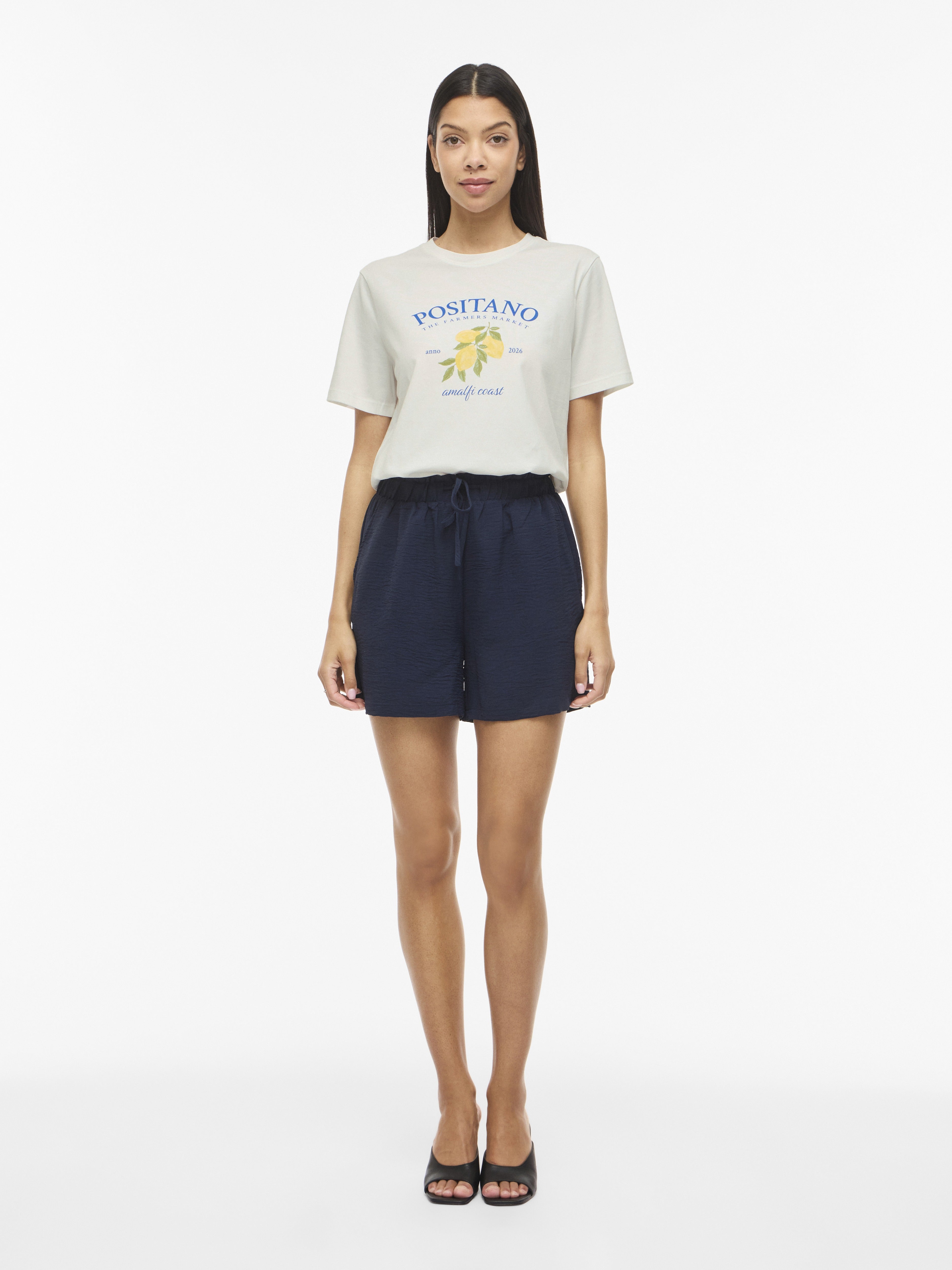 Vila Damen T-Shirts Snow White/Posi
