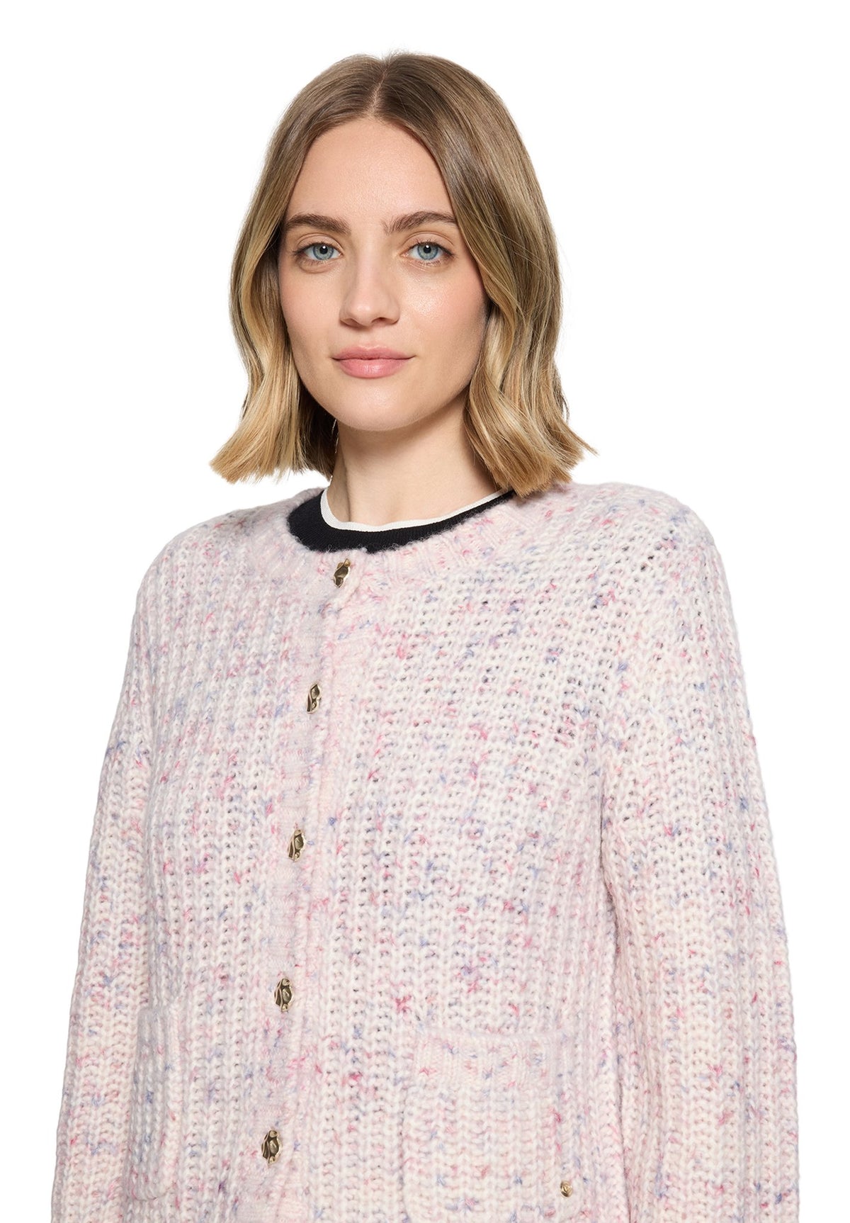 Betty & Co Damen Strickjacken Cream/Dark Red