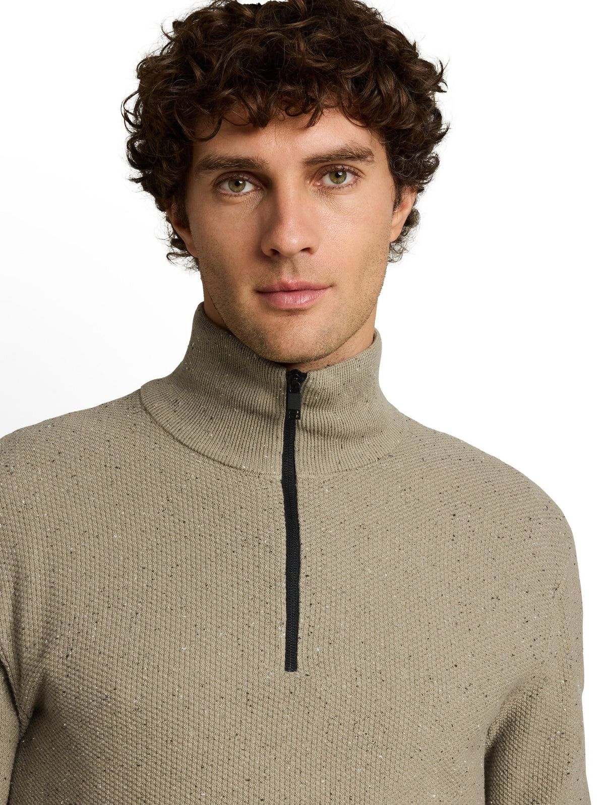 Tom Tailor denim Herren Pullover Dark Sage Neps
