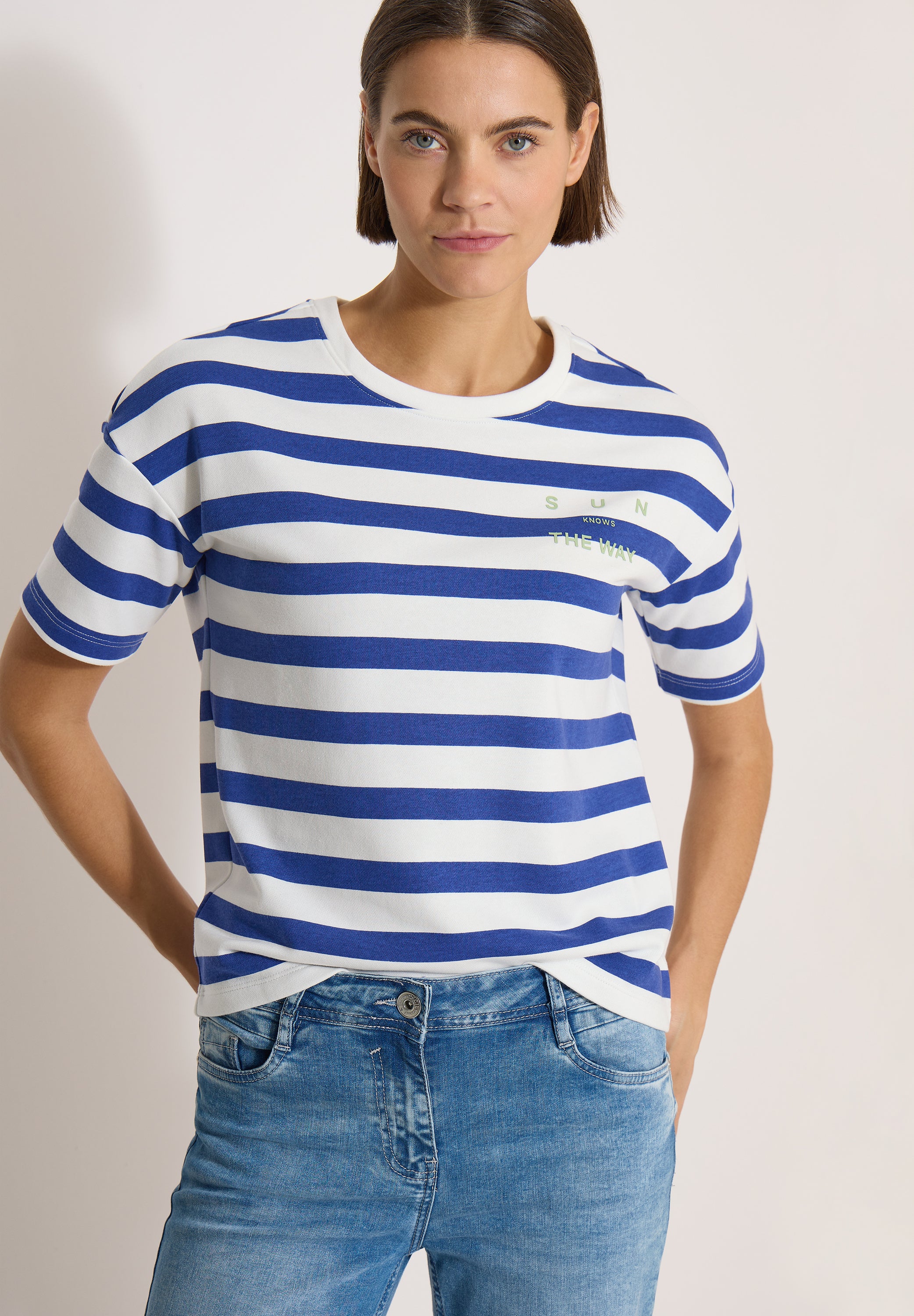 Cecil Damen T-Shirts Deep Rive