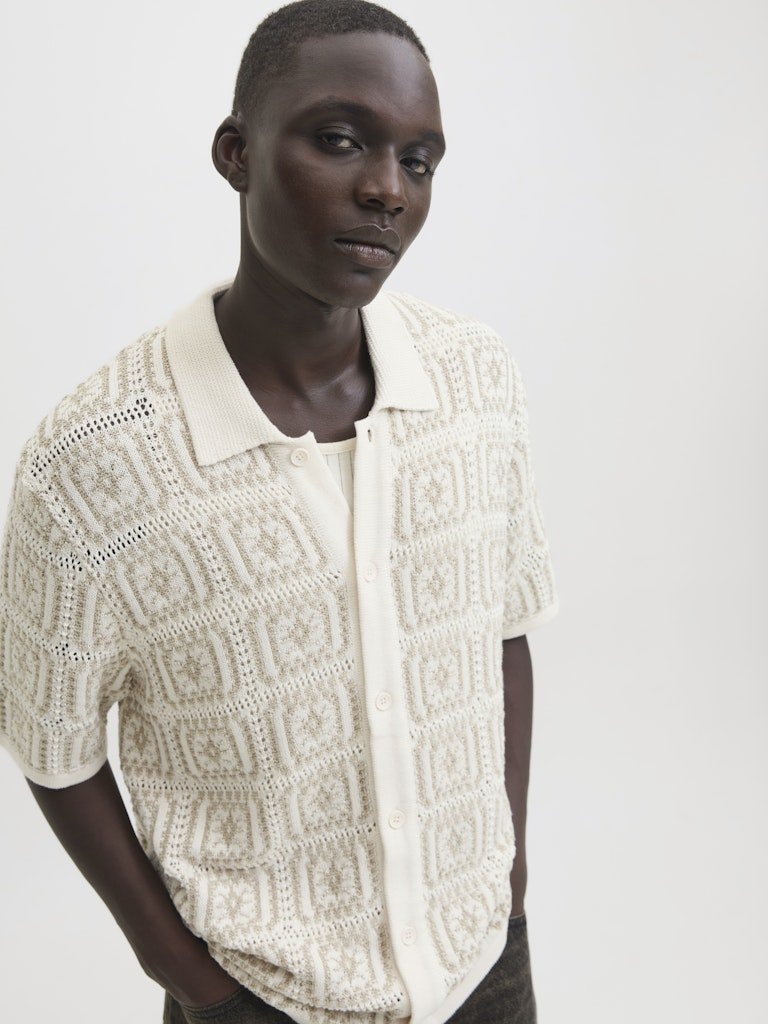 Jack & Jones Herren Polo-Shirts Sea Salt/Feathe
