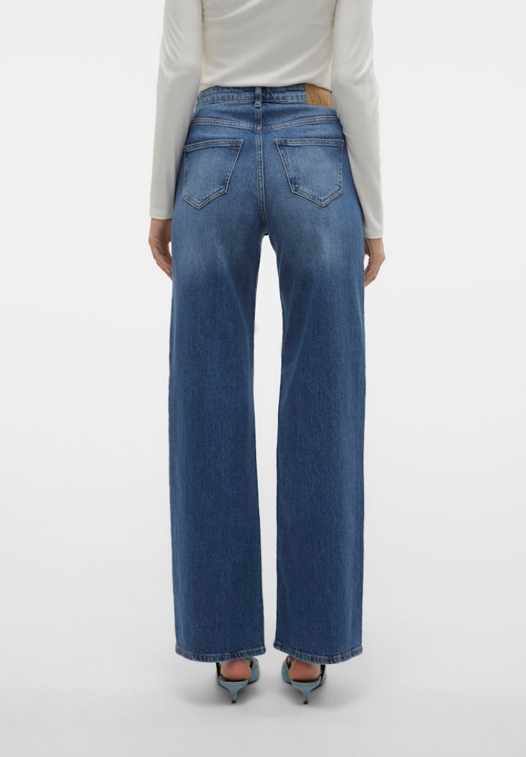 Vero Moda Damen Jeans Medium Blue Den