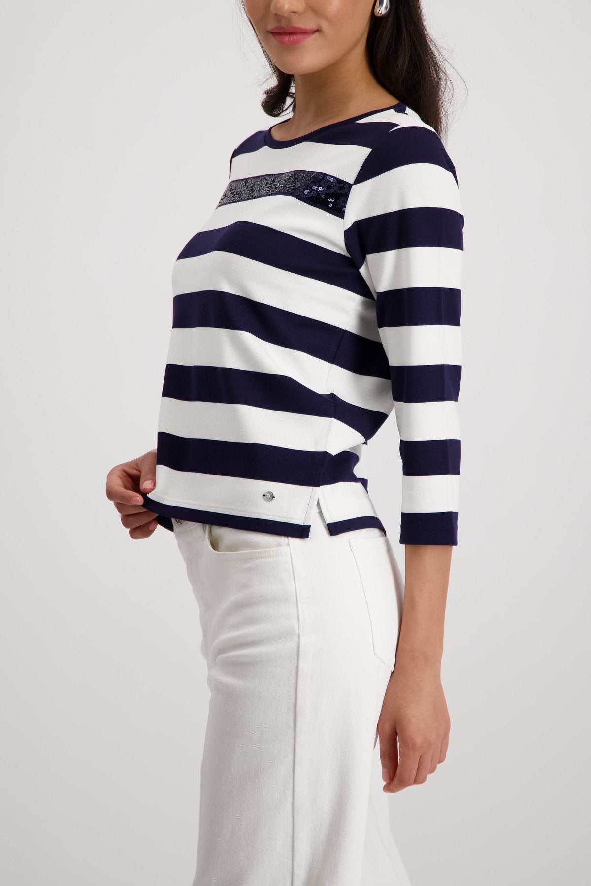 Monari Damen T-Shirts  Marine Ring