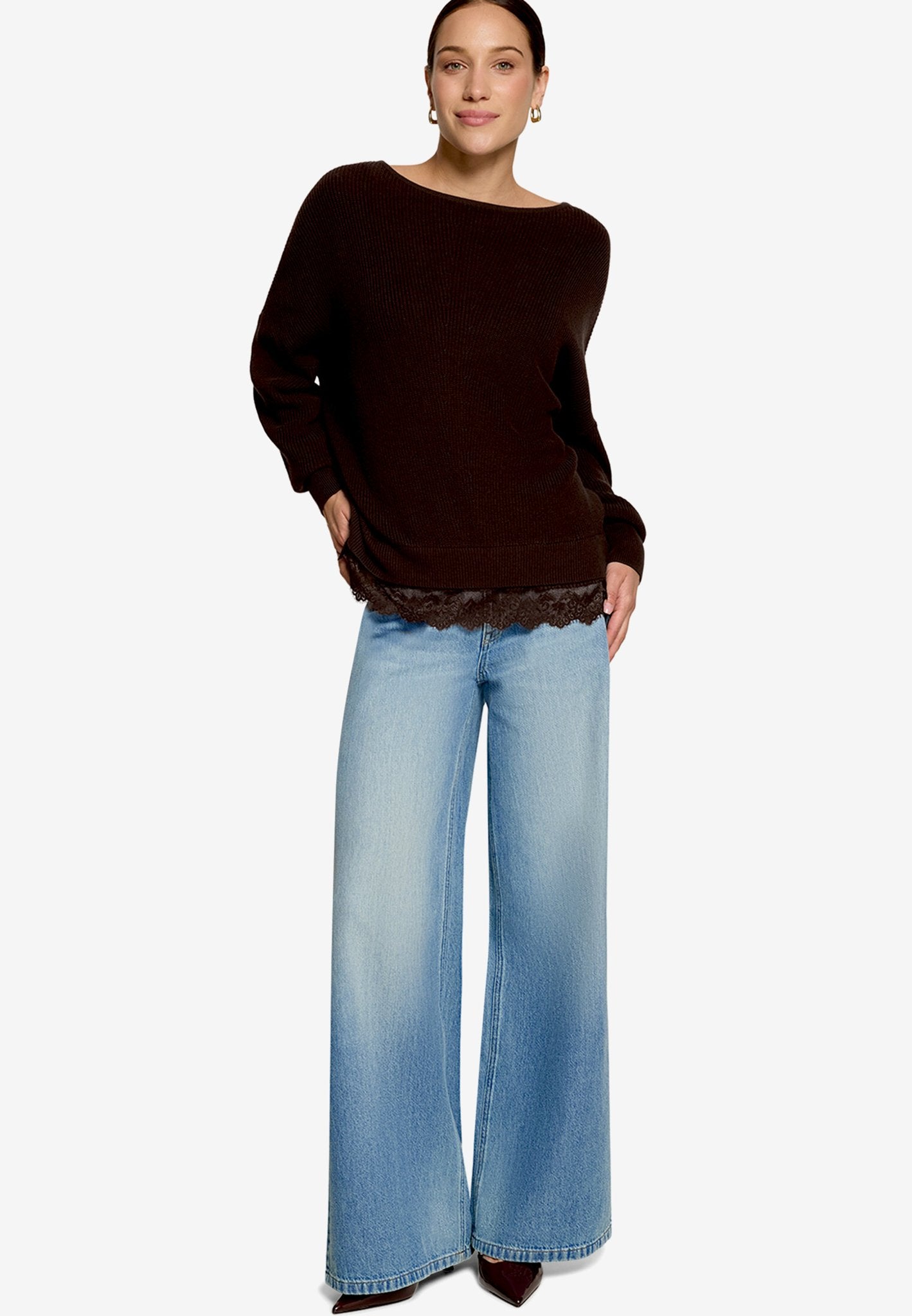 Zero Damen Pullover Chocolate Plum
