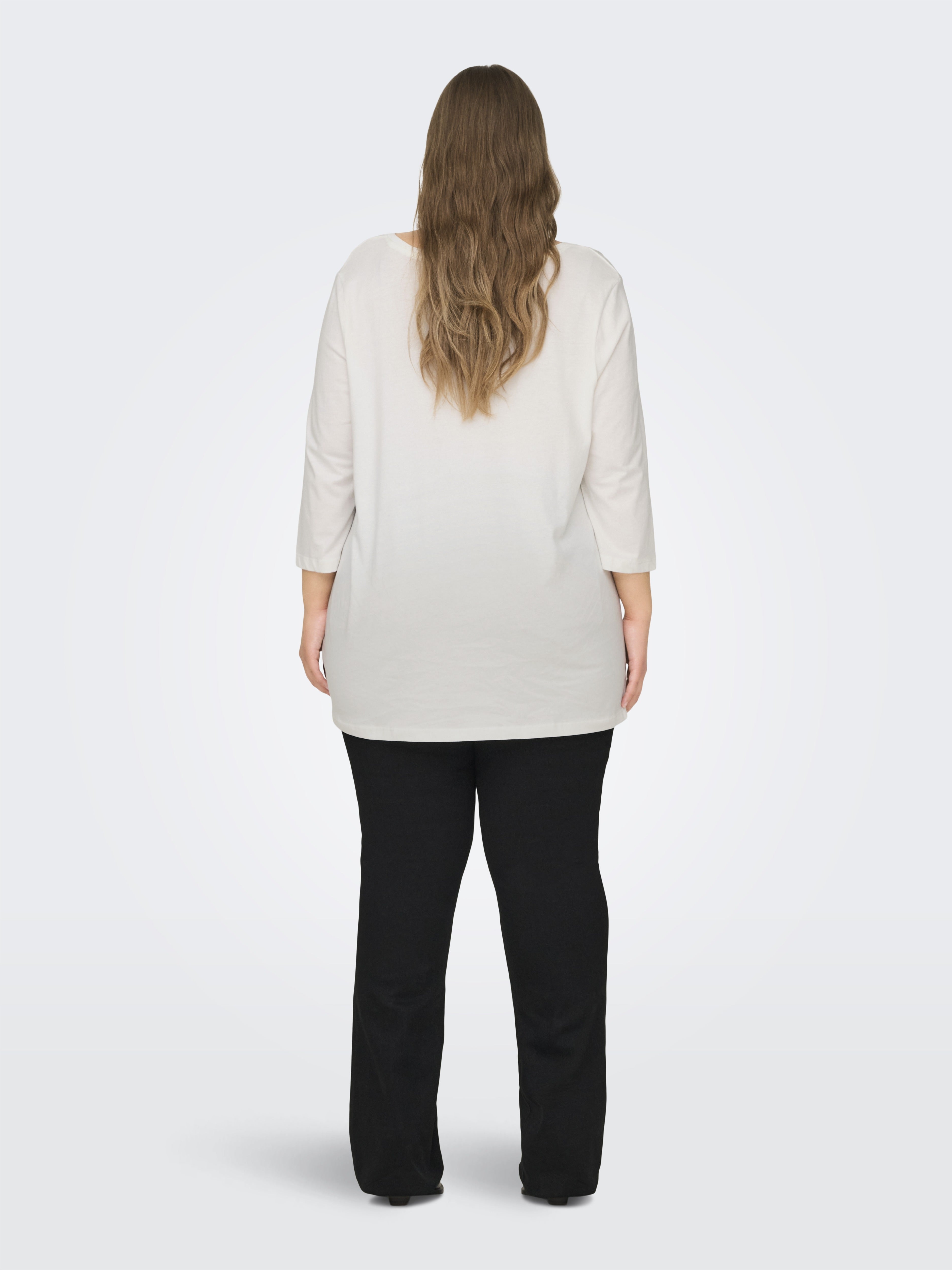 Only Carmakoma Damen T-Shirts Cloud Dancer