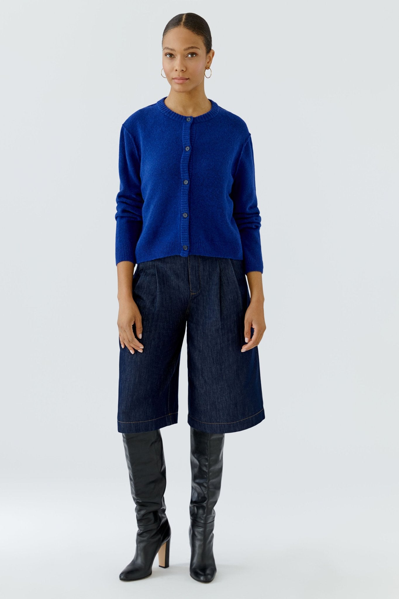 Oui Damen Strickjacken  Royal Blue