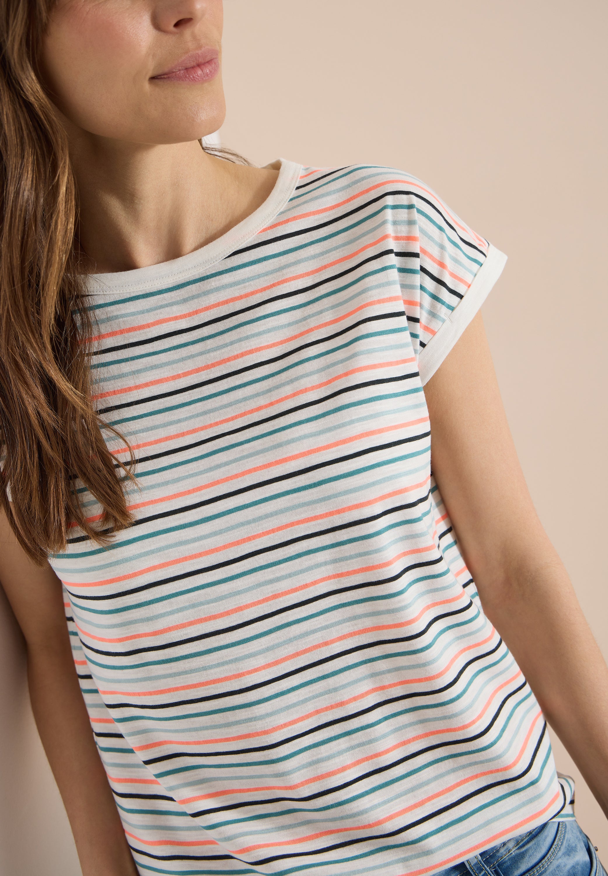 Cecil Damen T-Shirts Vanilla W