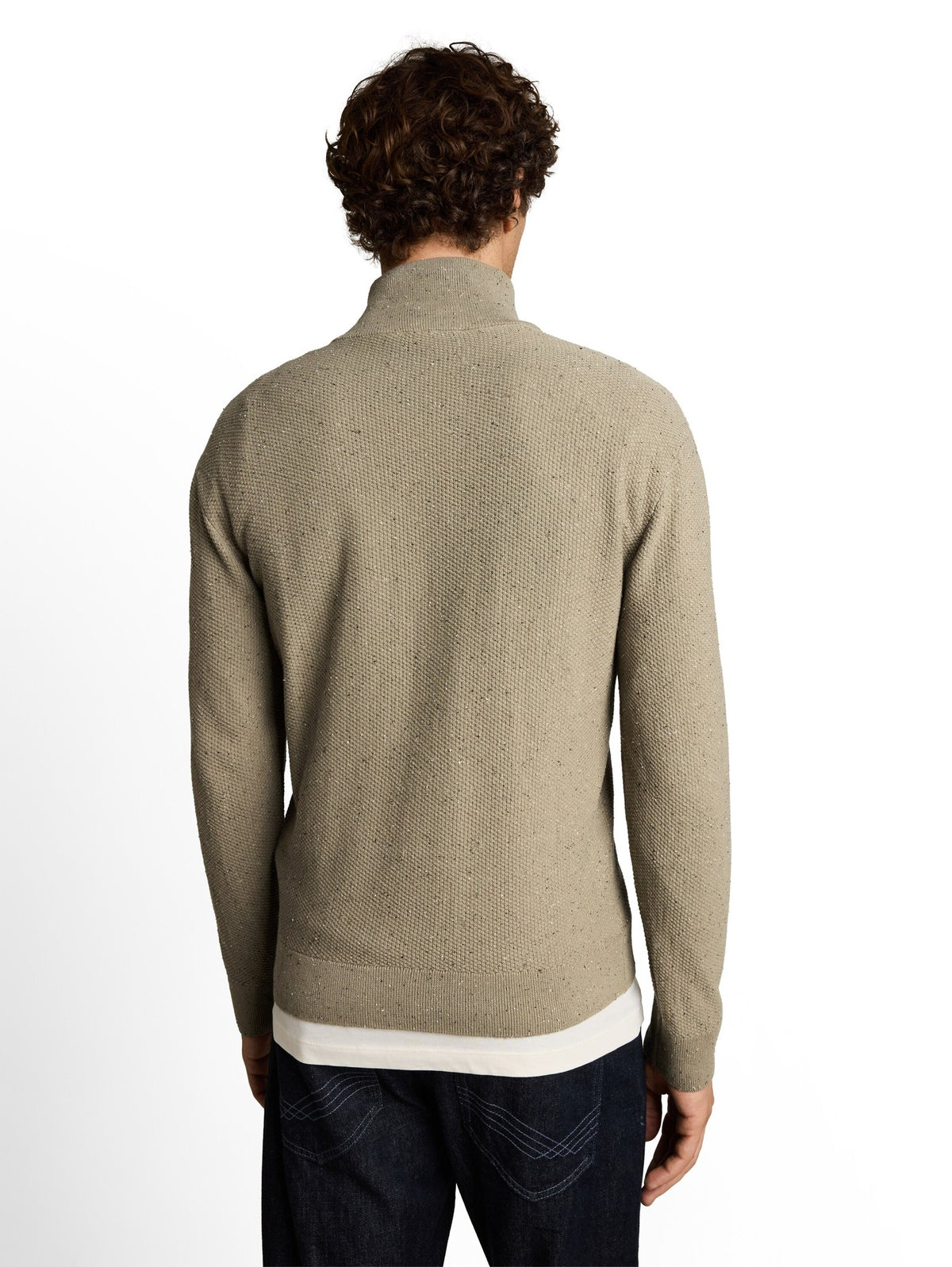 Tom Tailor denim Herren Pullover Dark Sage Neps