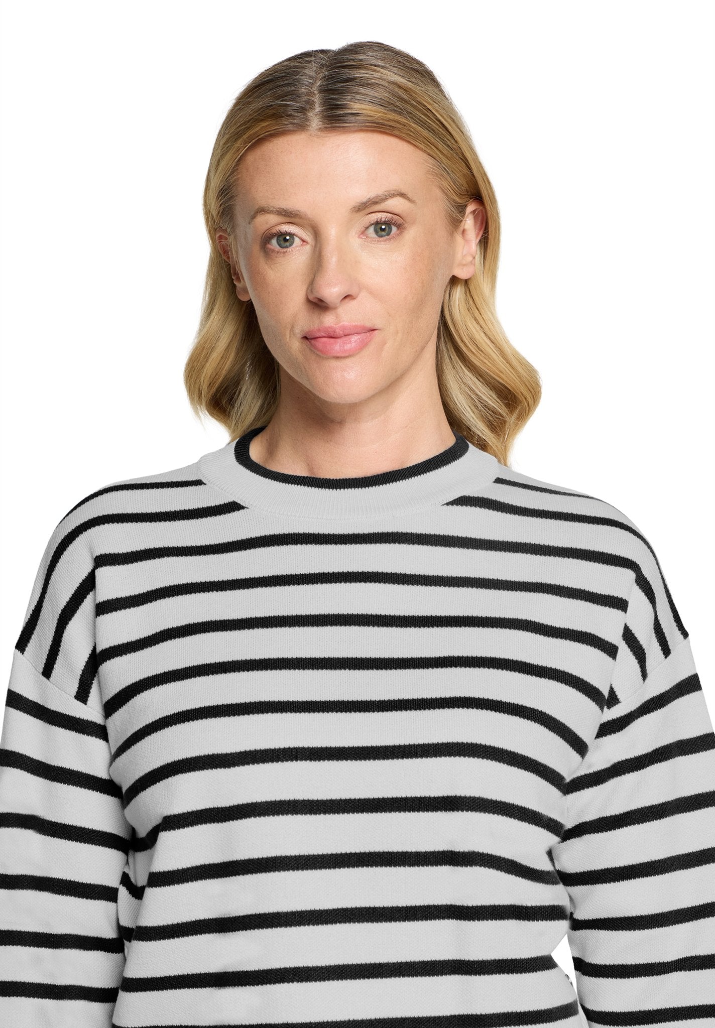 Betty & Co Damen Pullover Cream/Grey