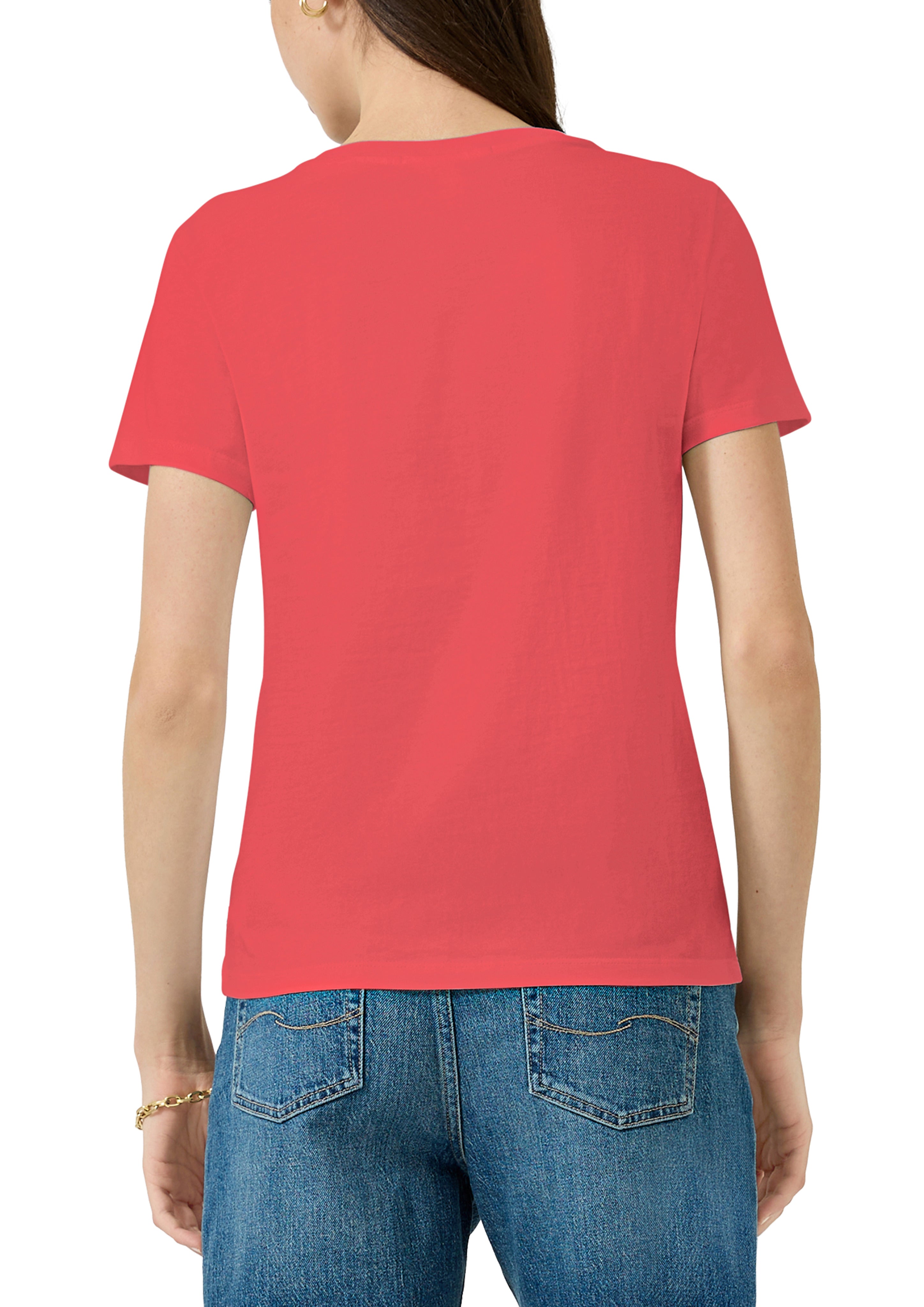 QS by S.Oliver Damen T-Shirts Red