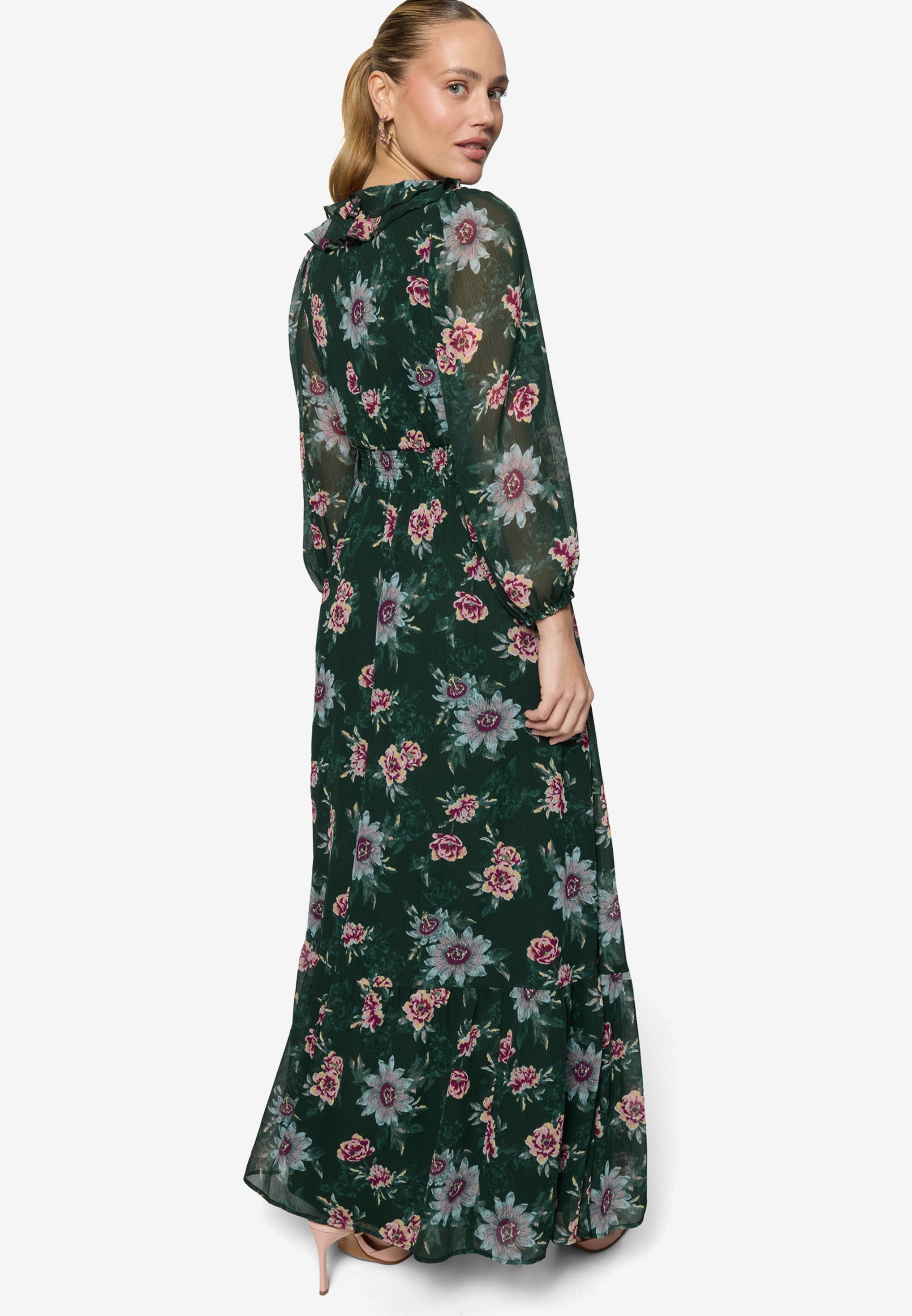 Zero Damen Kleider Dark Green/Pink