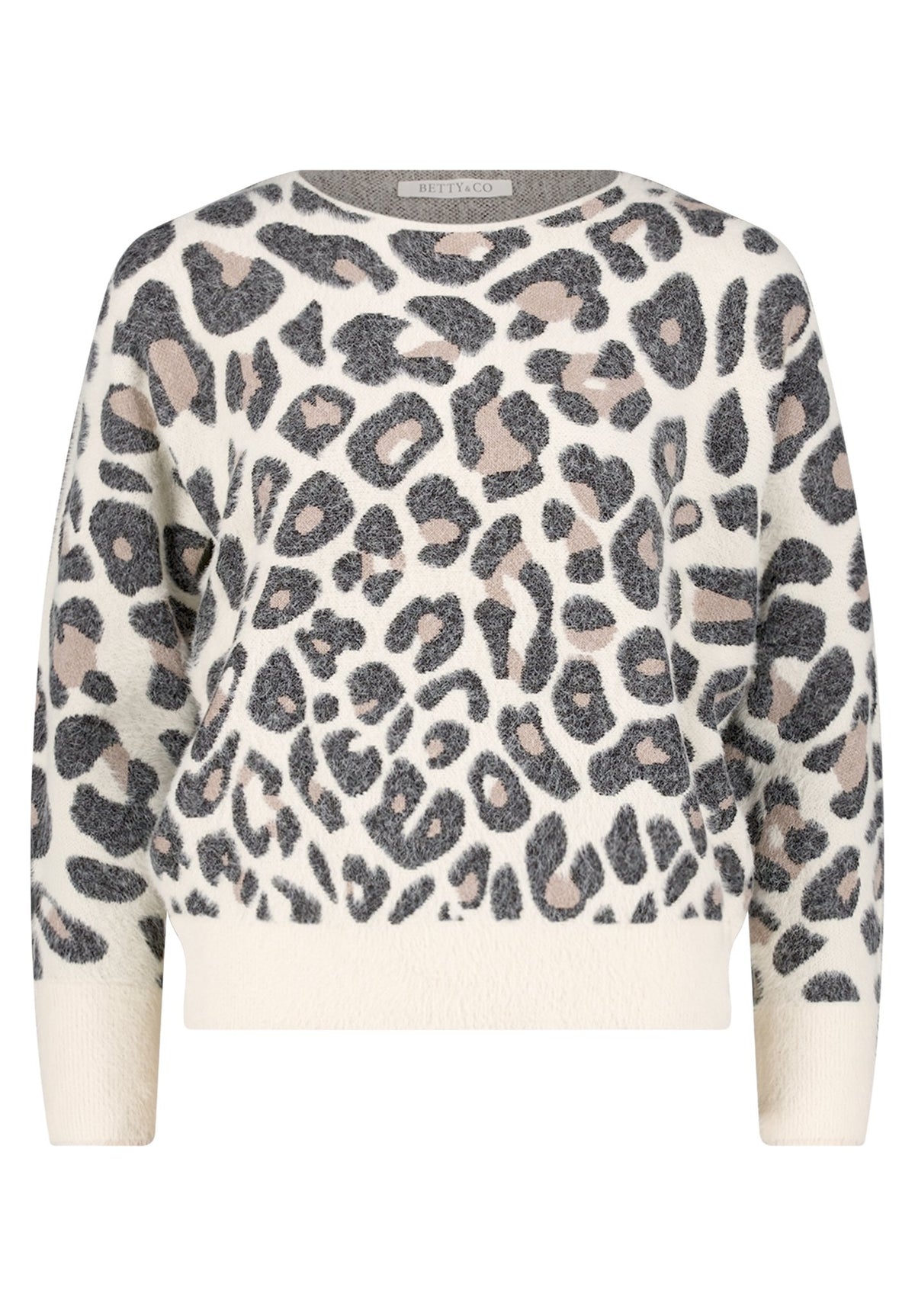 Betty & Co Damen Pullover Cream/Taupe