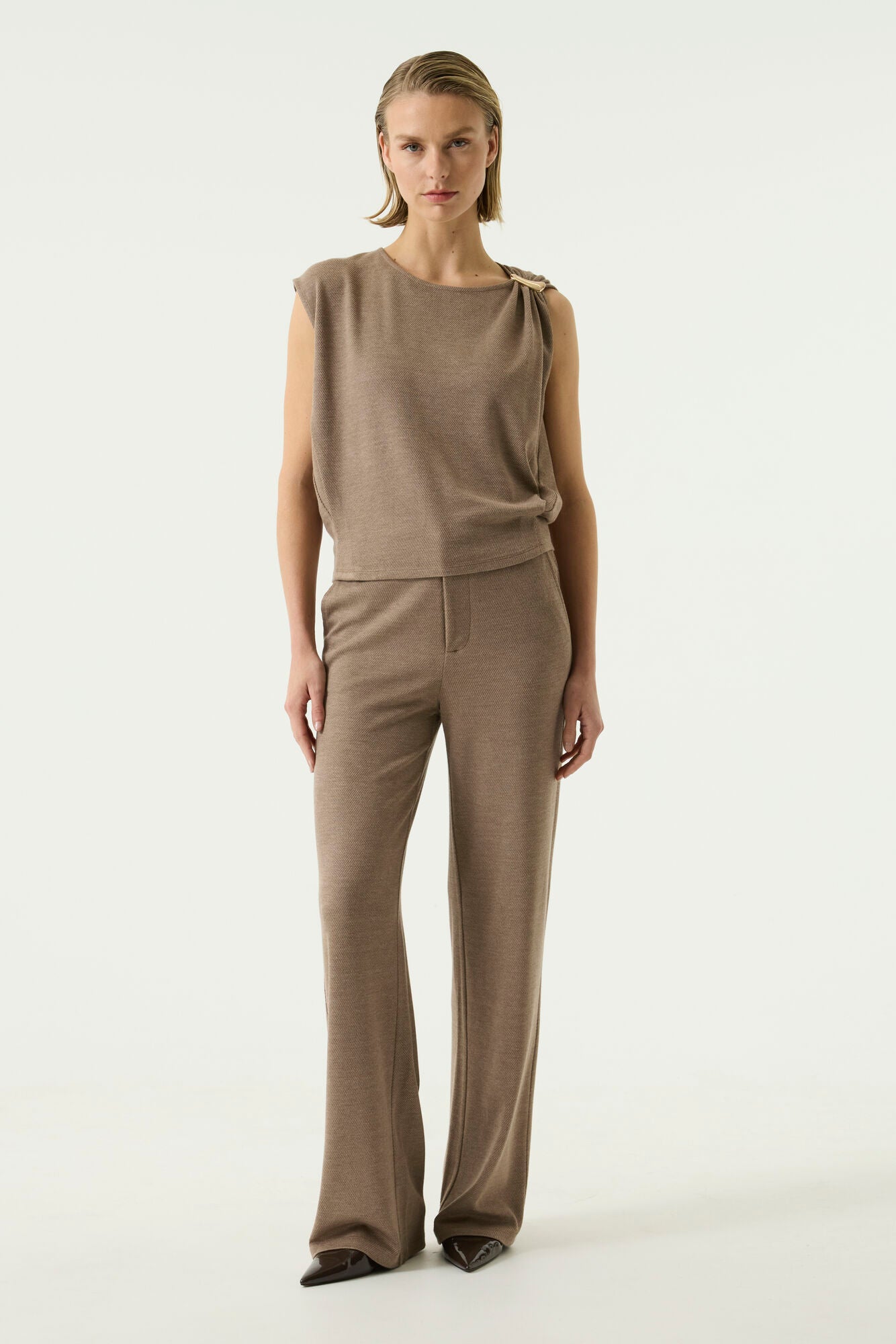 Garcia Damen T-Shirts Latte Dusk